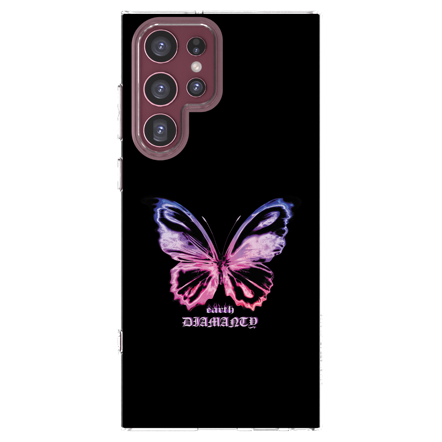 Picasee Samsung Galaxy S22 Ultra 5G Hülle - Transparentes Silikon - Diamanty Purple