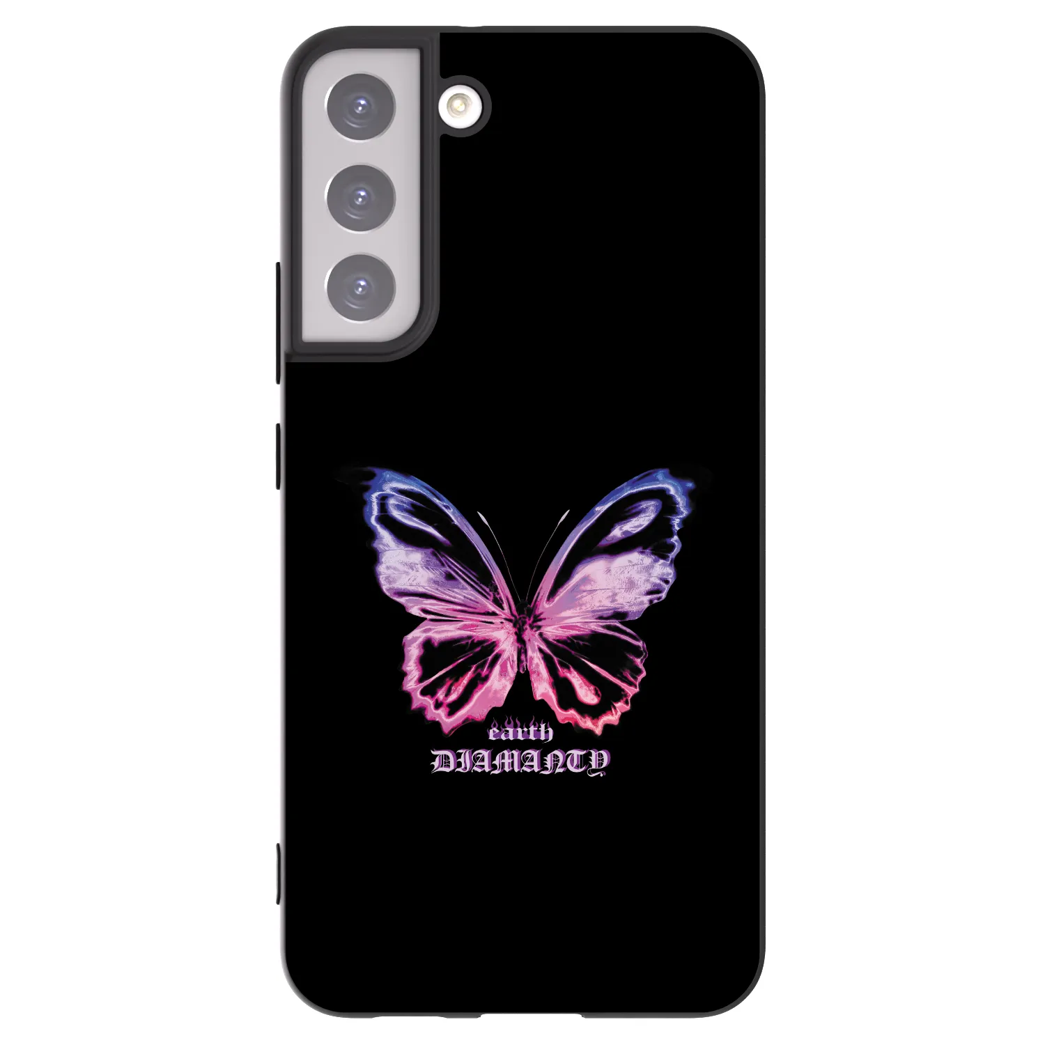 Picasee Samsung Galaxy S22+ 5G Hülle - Schwarzes Silikon - Diamanty Purple