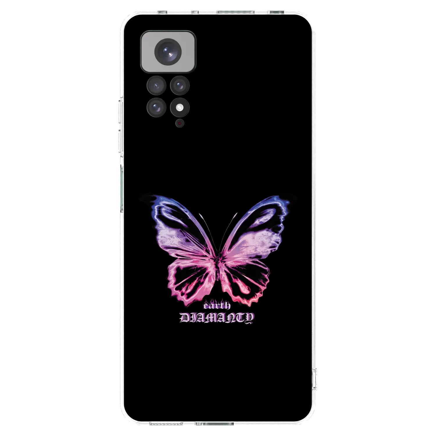 Picasee Xiaomi Redmi Note 11 Hülle - Transparentes Silikon - Diamanty Purple