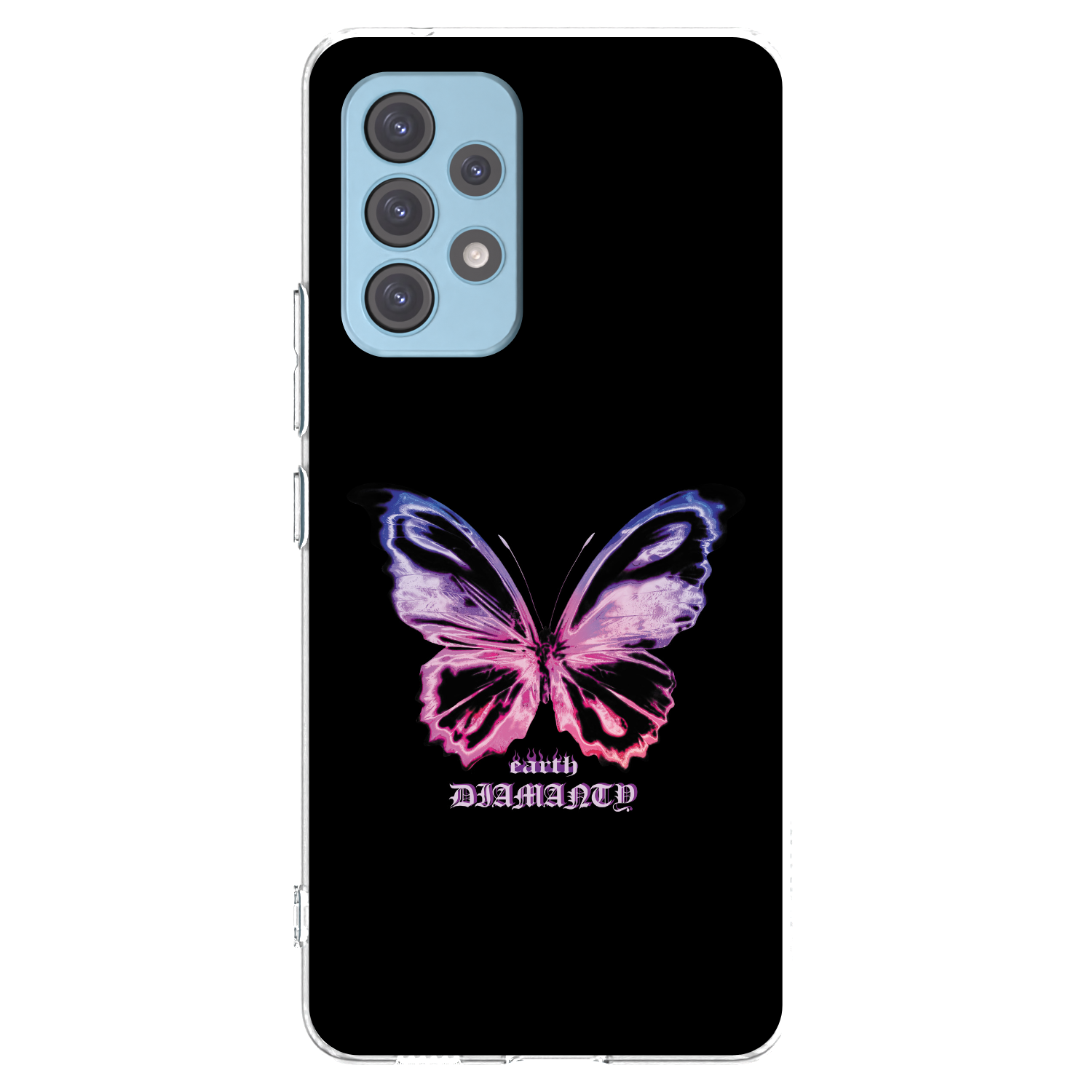 Picasee Samsung Galaxy A53 5G A536 Hülle - Transparentes Silikon - Diamanty Purple