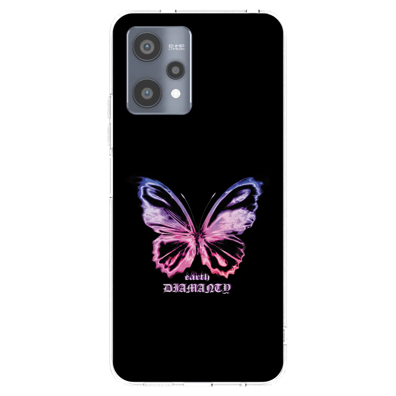 Picasee Realme 9 Pro 5G Hülle - Transparentes Silikon - Diamanty Purple