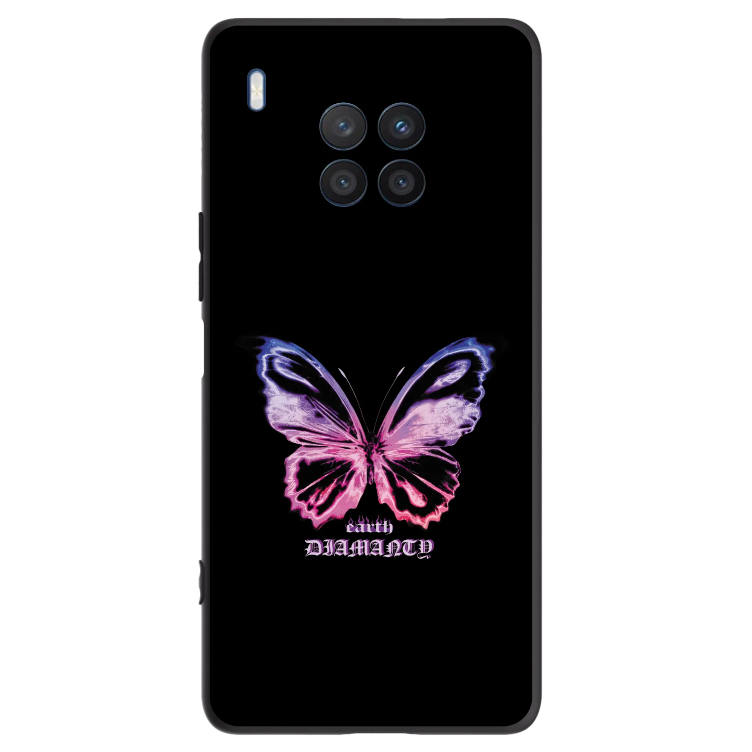 Picasee Honor 50 Lite Hülle - Schwarzes Silikon - Diamanty Purple