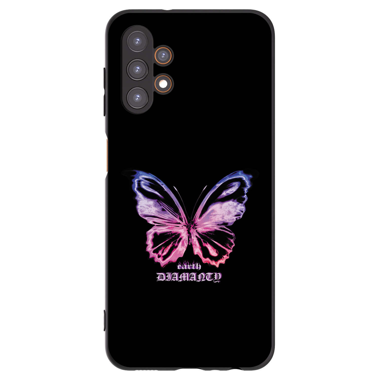 Picasee Samsung Galaxy A13 4G A135 Hülle - Schwarzes Silikon - Diamanty Purple
