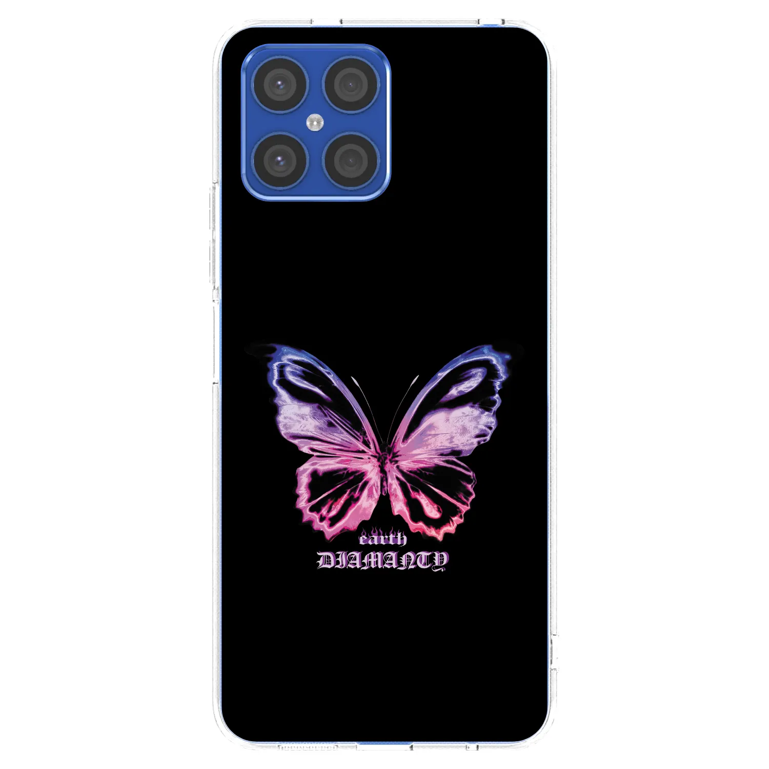 Picasee Honor X8 4G Hülle - Transparentes Silikon - Diamanty Purple