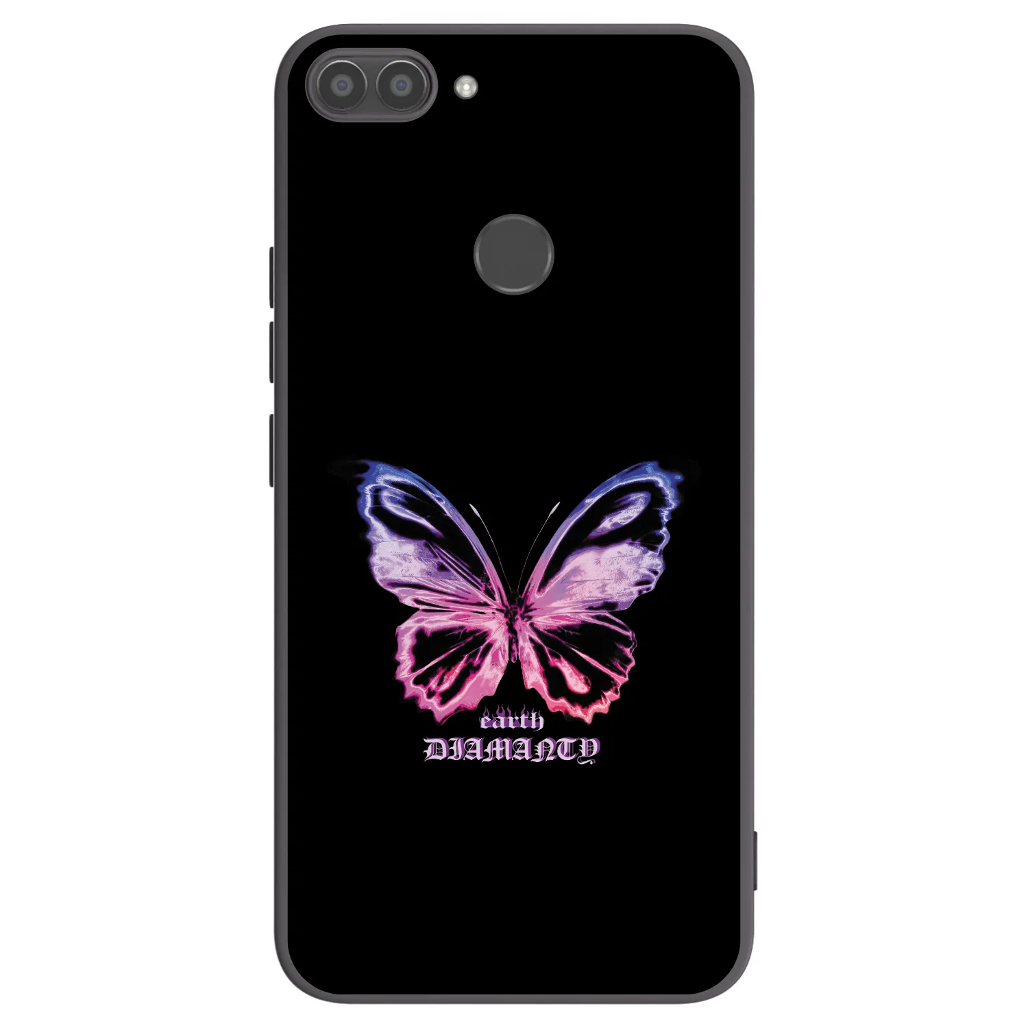 Picasee Huawei P Smart Hülle - Schwarzes Silikon - Diamanty Purple