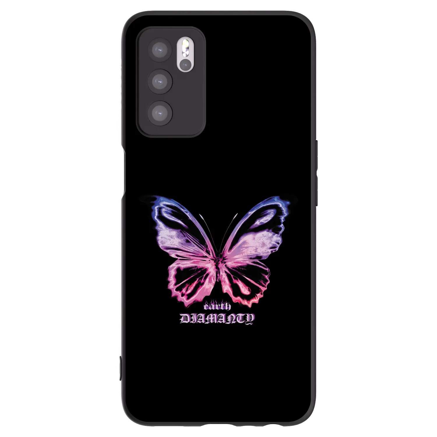 Picasee OPPO A16s Hülle - Schwarzes Silikon - Diamanty Purple