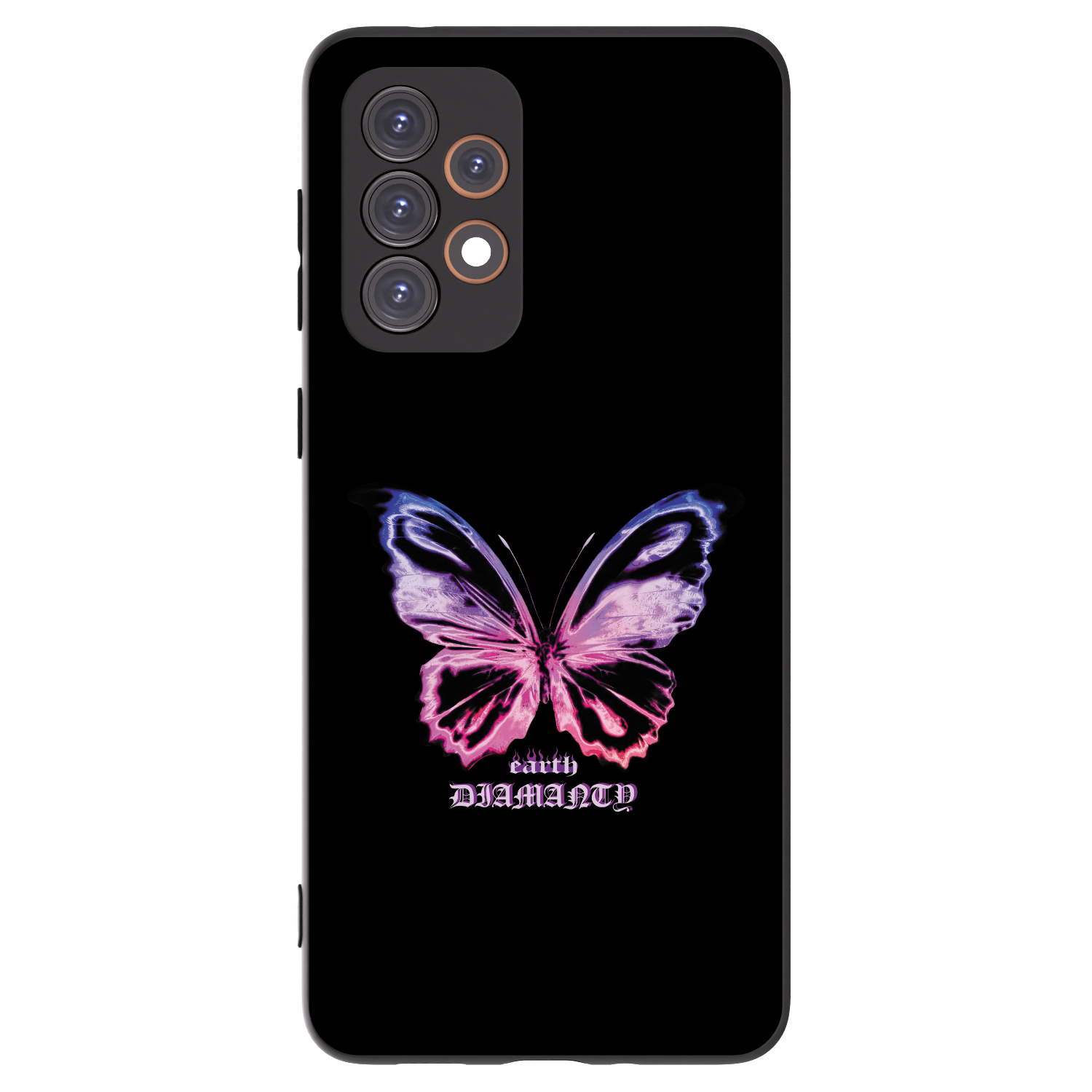 Picasee Samsung Galaxy A33 5G A336 Hülle - Schwarzes Silikon - Diamanty Purple