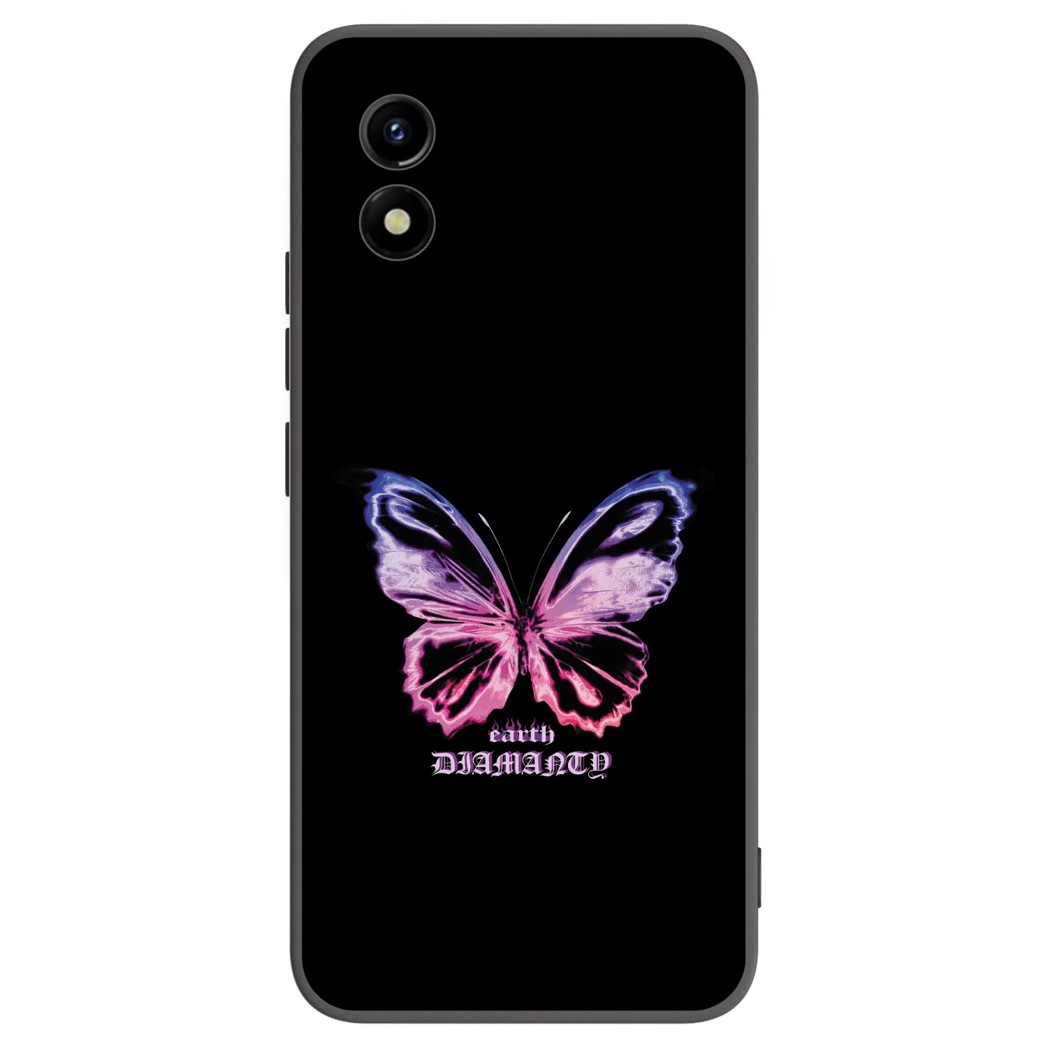 Picasee Vivo Y01 Hülle - Schwarzes Silikon - Diamanty Purple