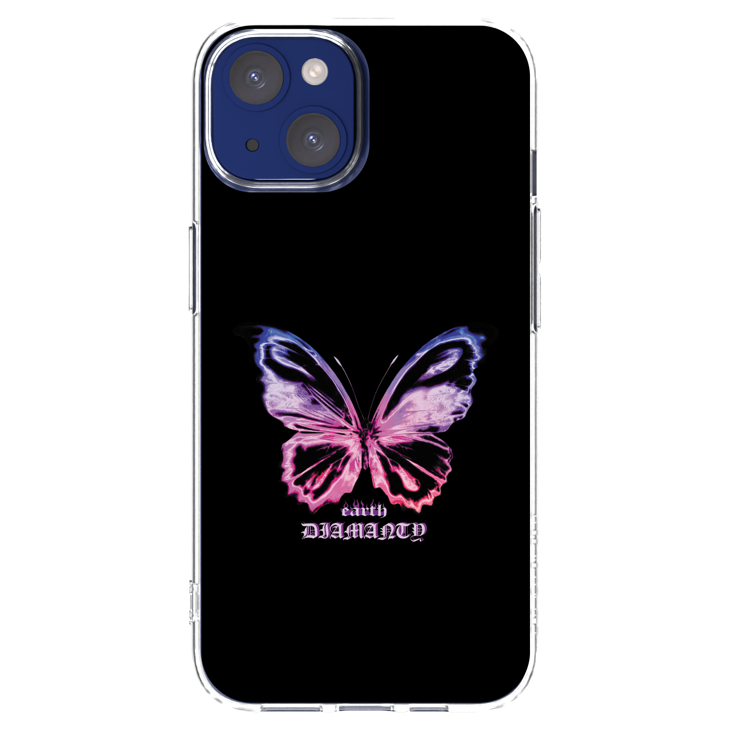 Picasee Apple iPhone 14 Hülle - Transparentes Silikon - Diamanty Purple