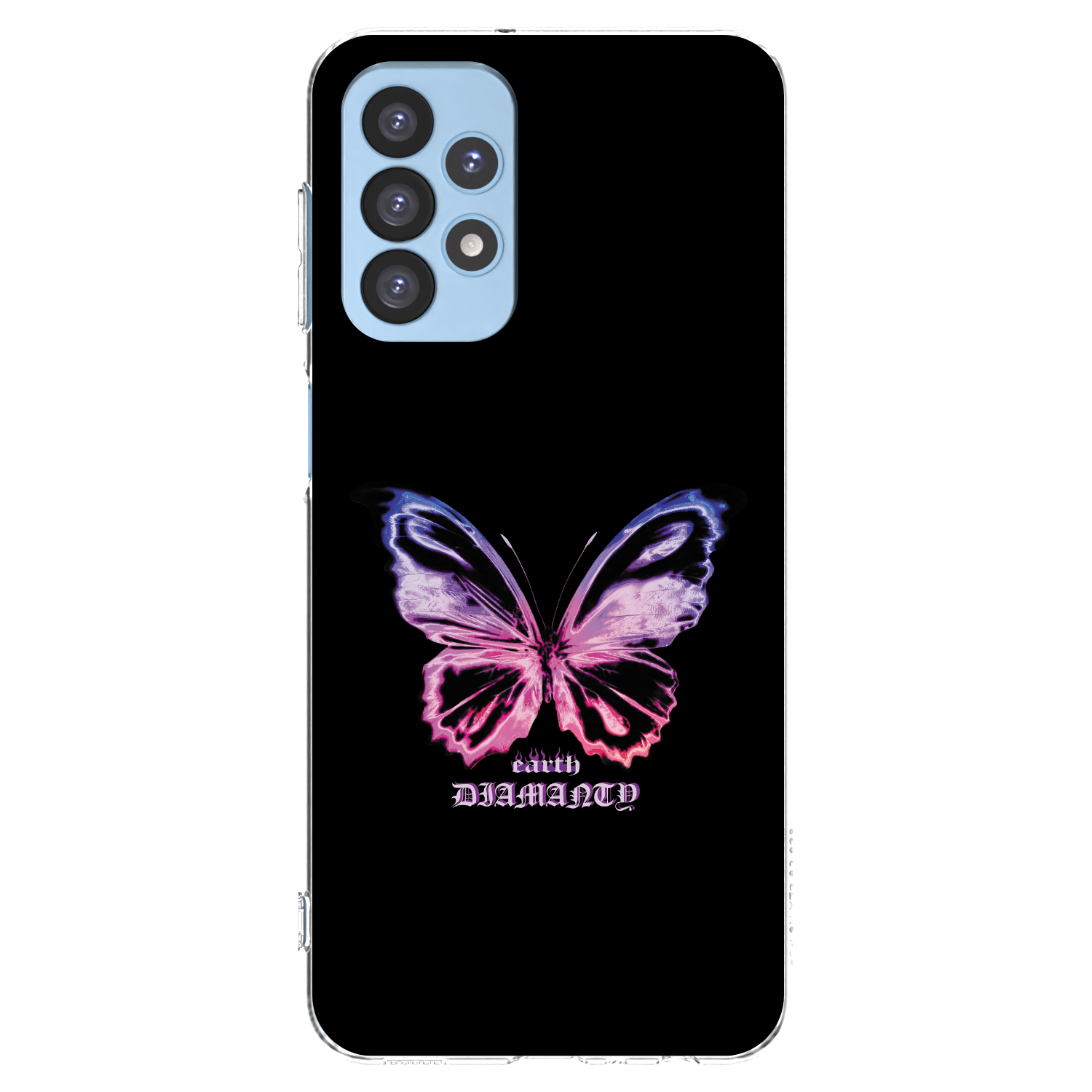 Picasee Samsung Galaxy A23 A235F 4G Hülle - Transparentes Silikon - Diamanty Purple