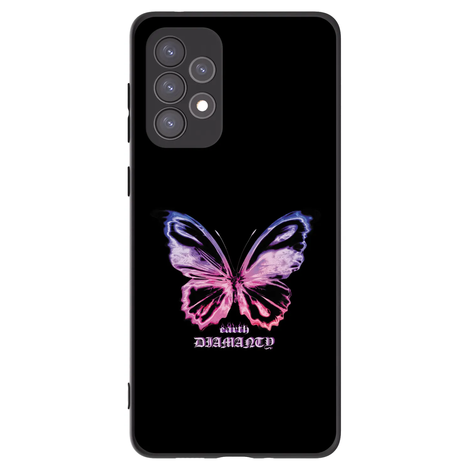Picasee Samsung Galaxy A73 5G Hülle - Schwarzes Silikon - Diamanty Purple
