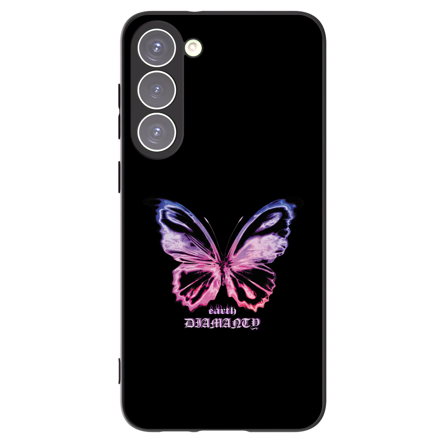 Picasee Samsung Galaxy S23+ 5G Hülle - Schwarzes Silikon - Diamanty Purple