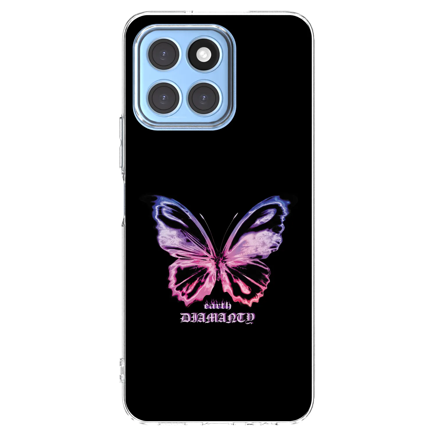 Picasee Honor X6 Hülle - Transparentes Silikon - Diamanty Purple