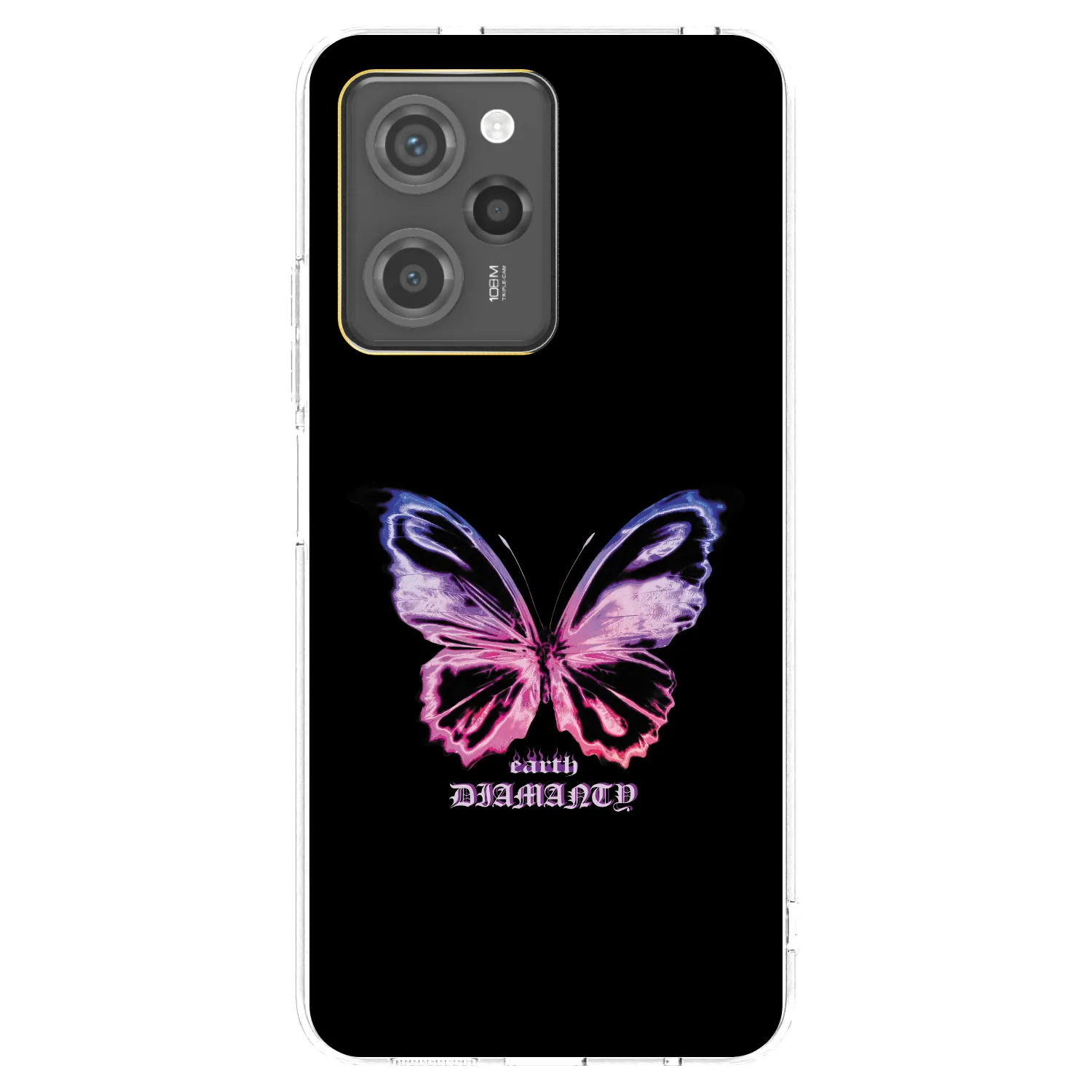 Picasee Xiaomi Poco X5 Pro Hülle - Schwarzes Silikon - Diamanty Purple