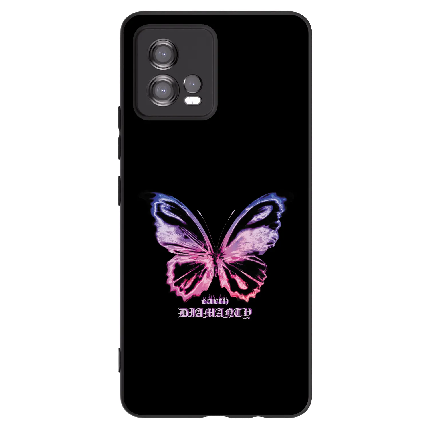 Picasee Motorola Moto G72 Hülle - Schwarzes Silikon - Diamanty Purple