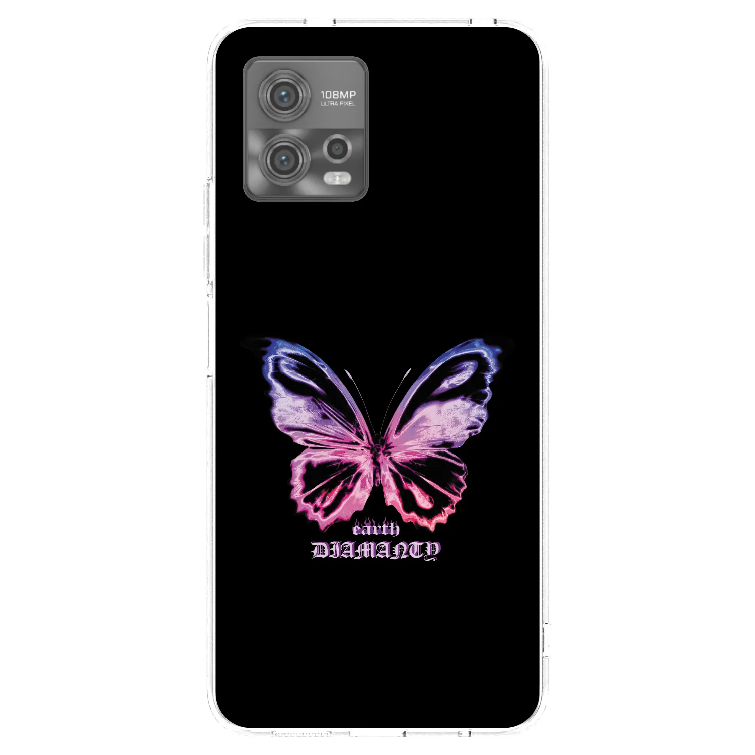 Picasee Motorola Moto G72 Hülle - Transparentes Silikon - Diamanty Purple