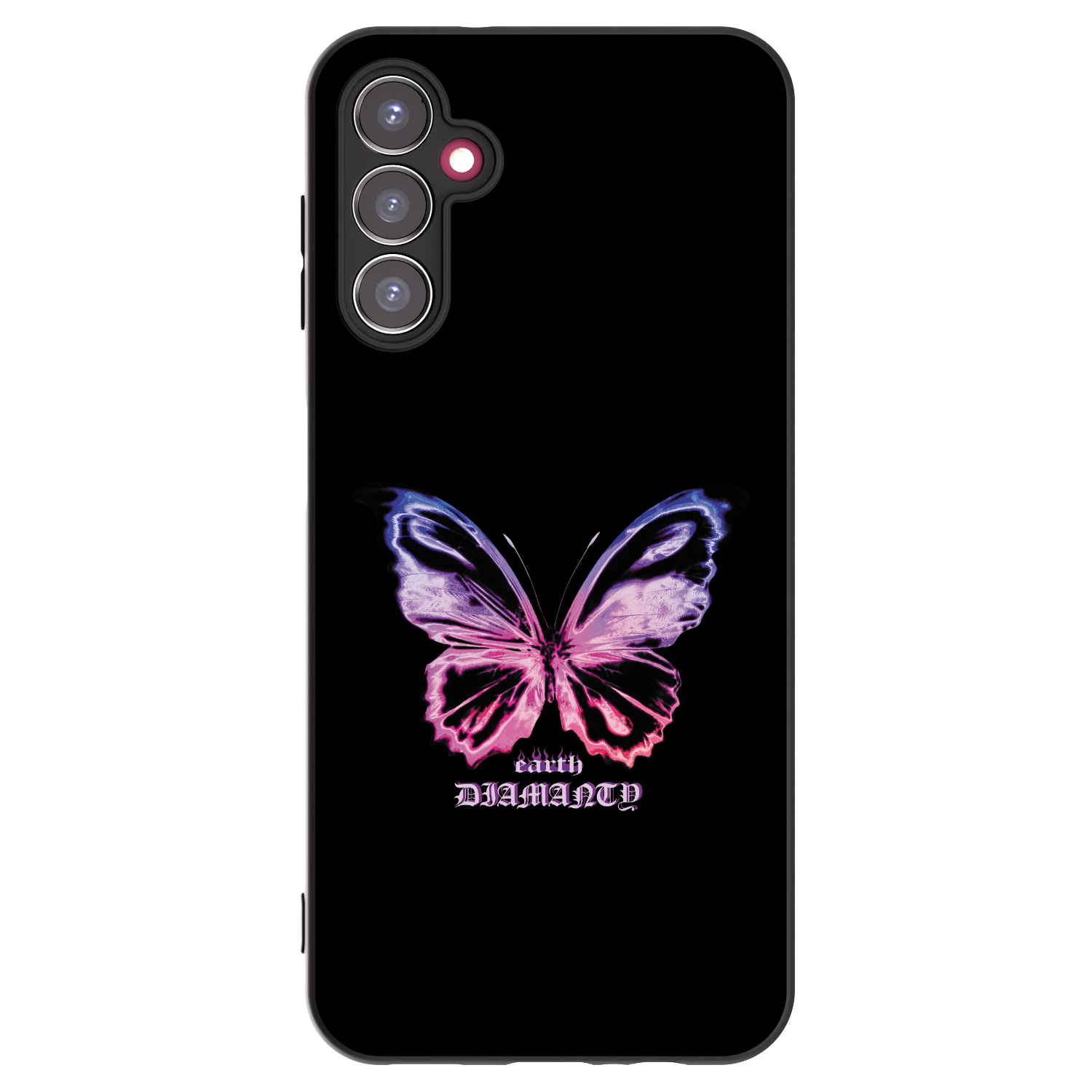 Picasee Samsung Galaxy A14 5G A146P Hülle - Schwarzes Silikon - Diamanty Purple