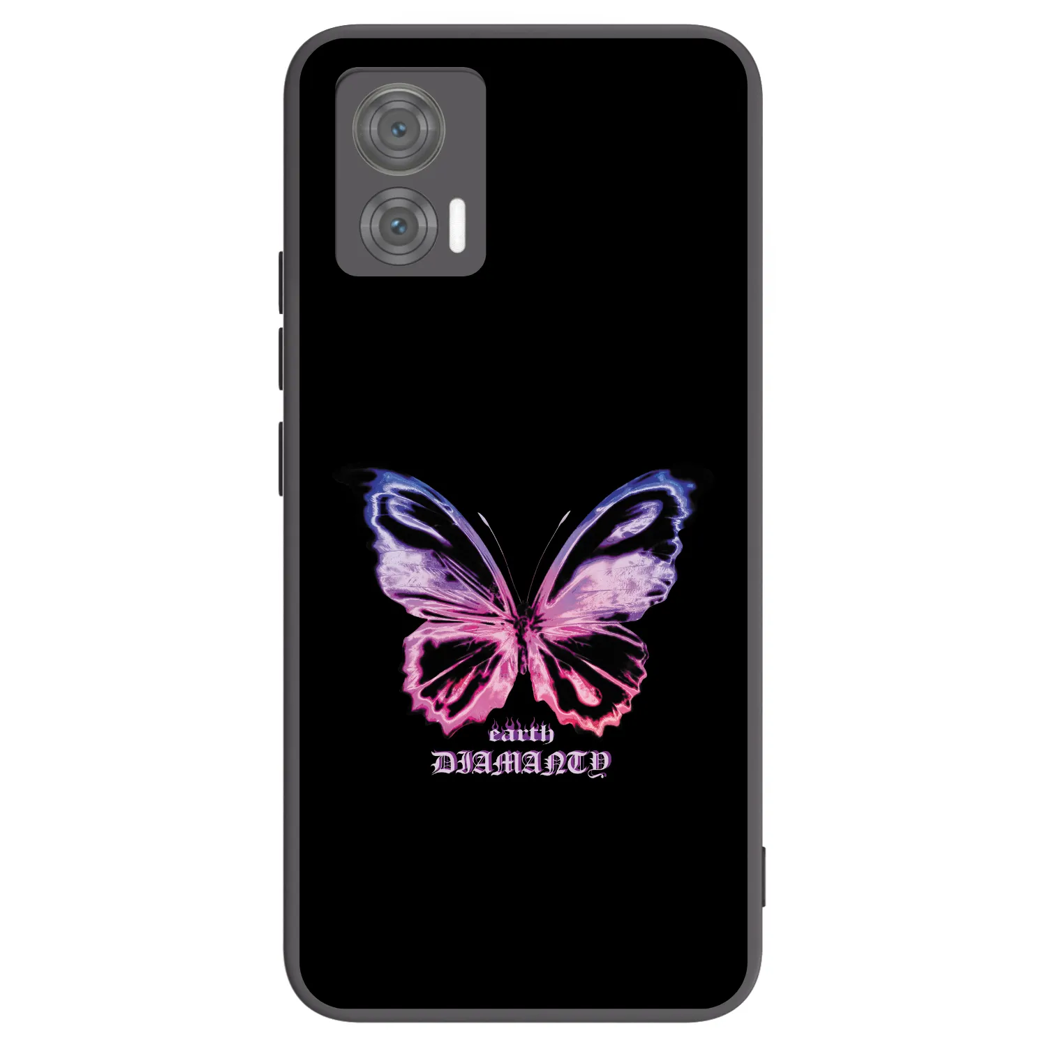 Picasee Motorola Edge 30 Neo Hülle - Schwarzes Silikon - Diamanty Purple