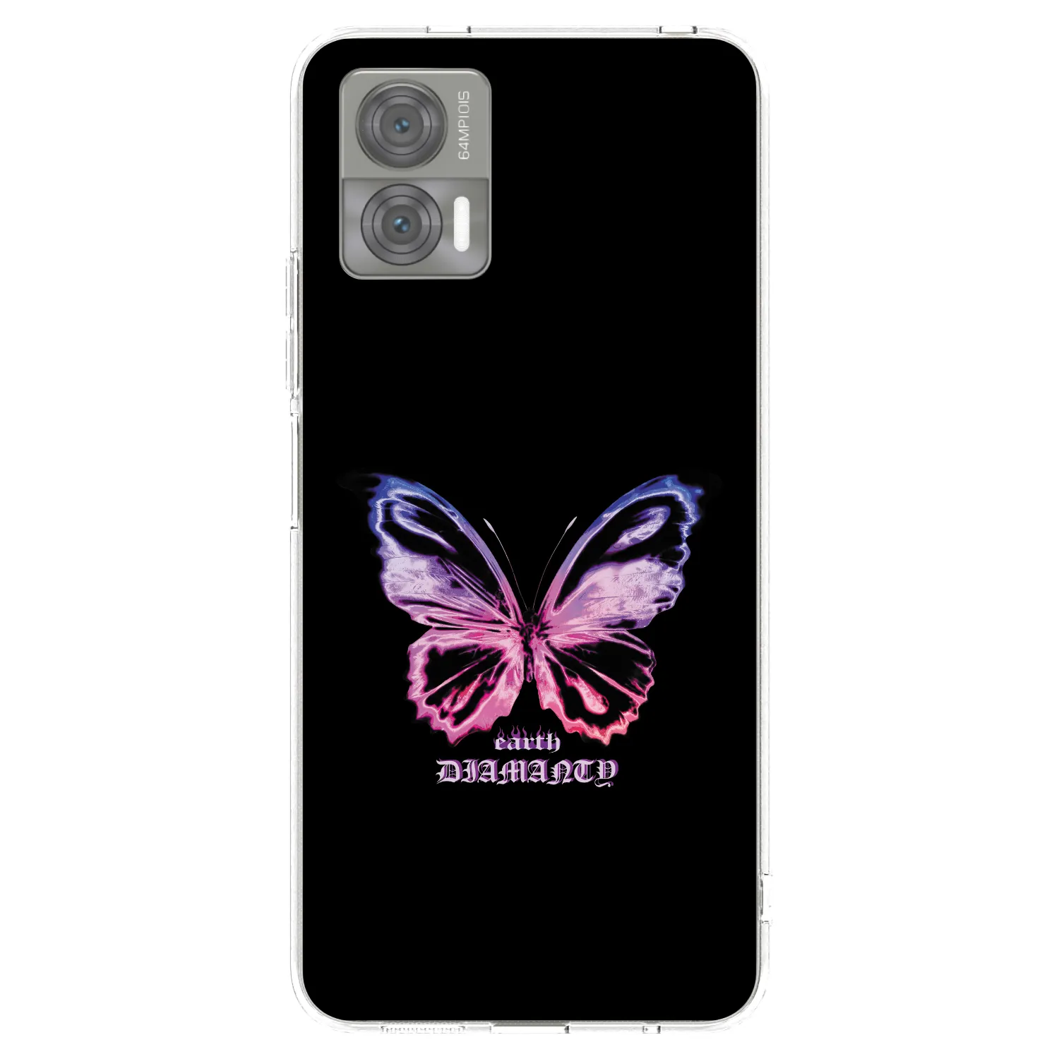 Picasee Motorola Edge 30 Neo Hülle - Transparentes Silikon - Diamanty Purple