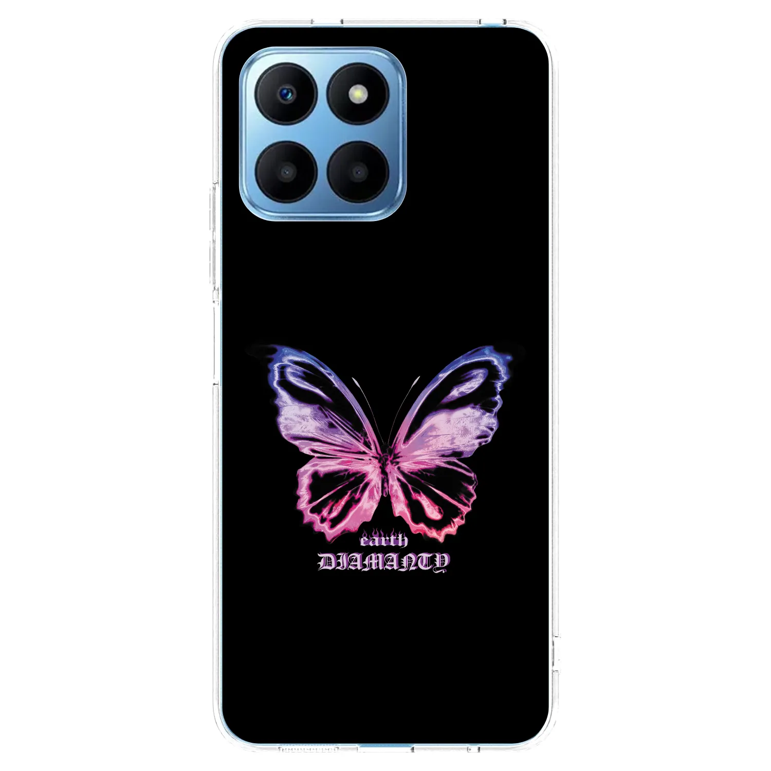 Picasee Honor 70 Lite Hülle - Transparentes Silikon - Diamanty Purple