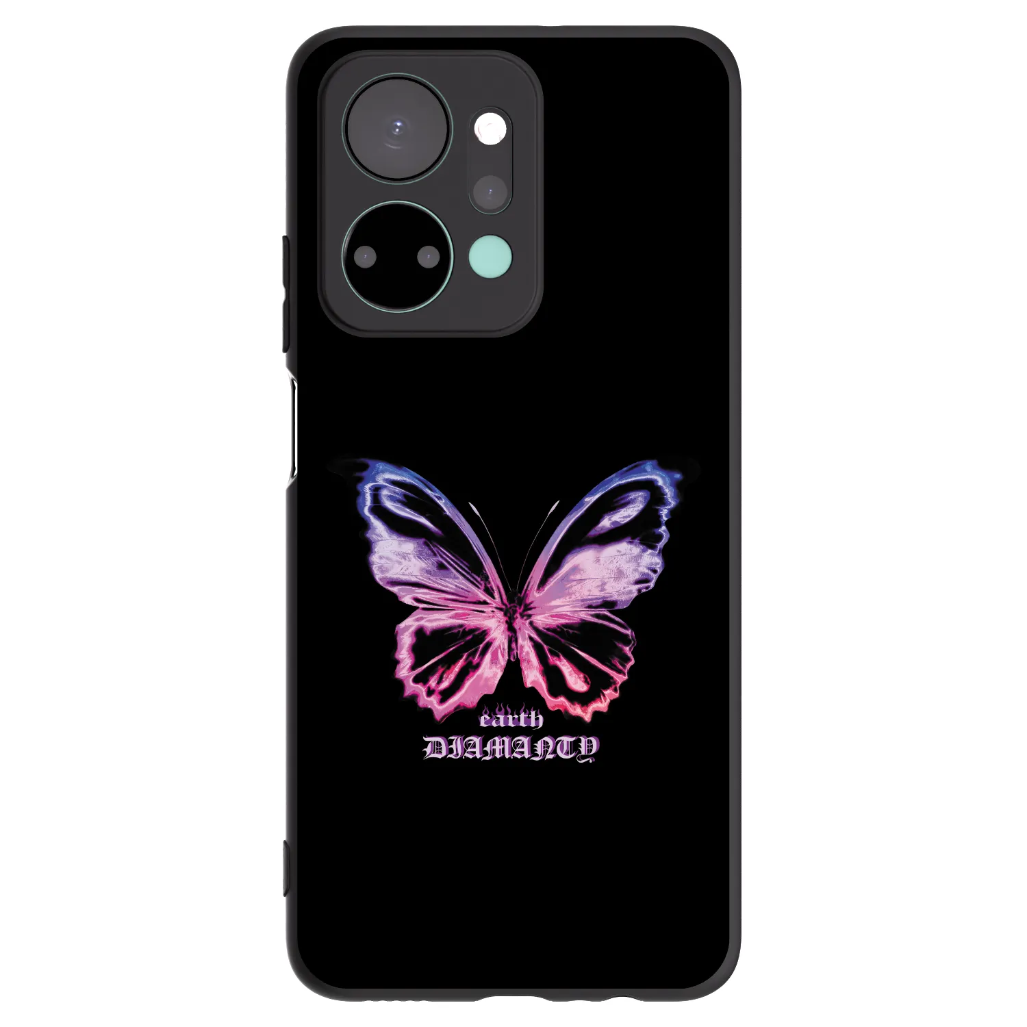 Picasee Honor X7a Hülle - Schwarzes Silikon - Diamanty Purple