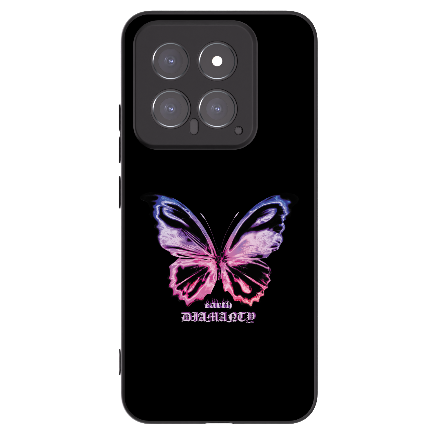 Picasee Xiaomi 14 Hülle - Schwarzes Silikon - Diamanty Purple