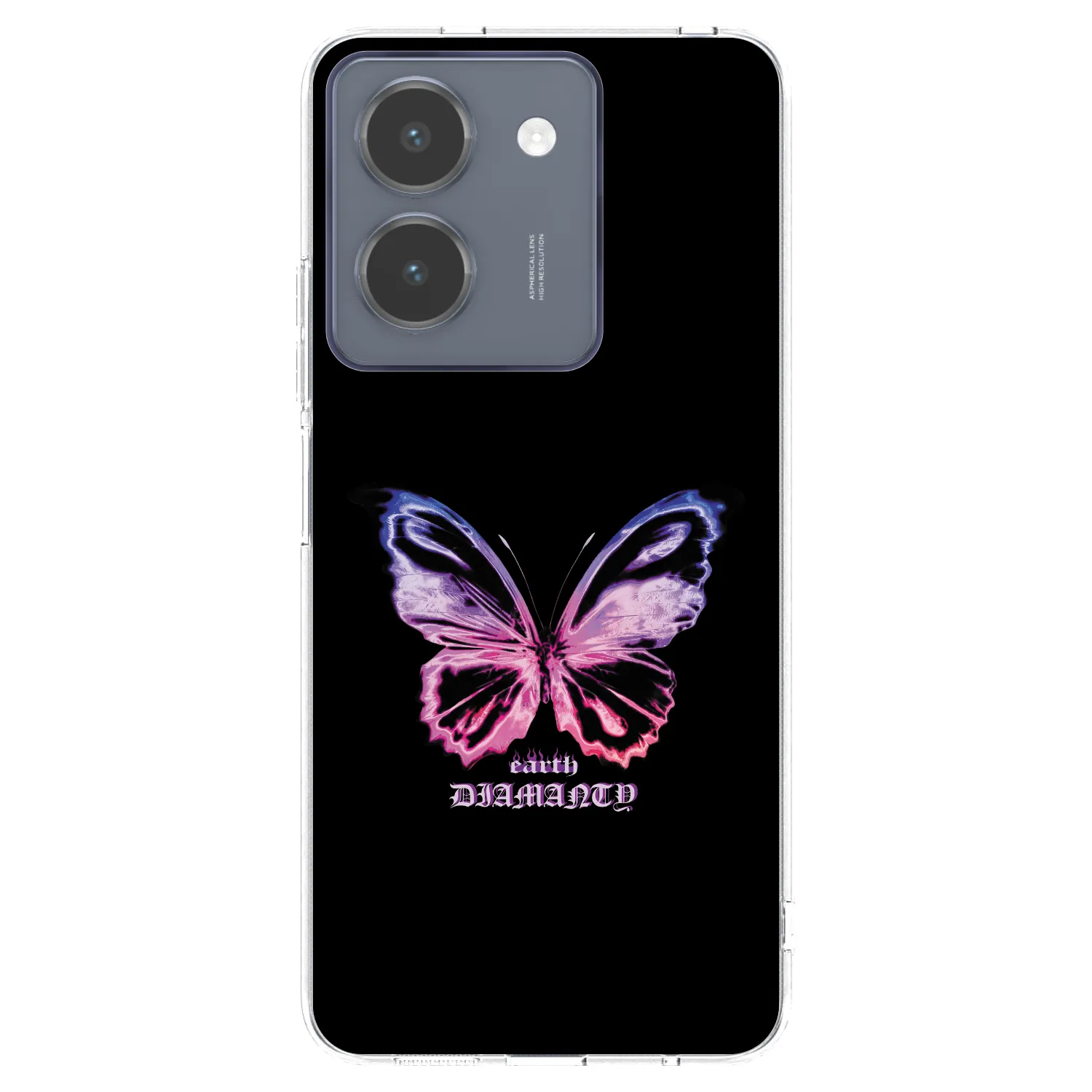 Picasee Vivo Y36 4G Hülle - Transparentes Silikon - Diamanty Purple