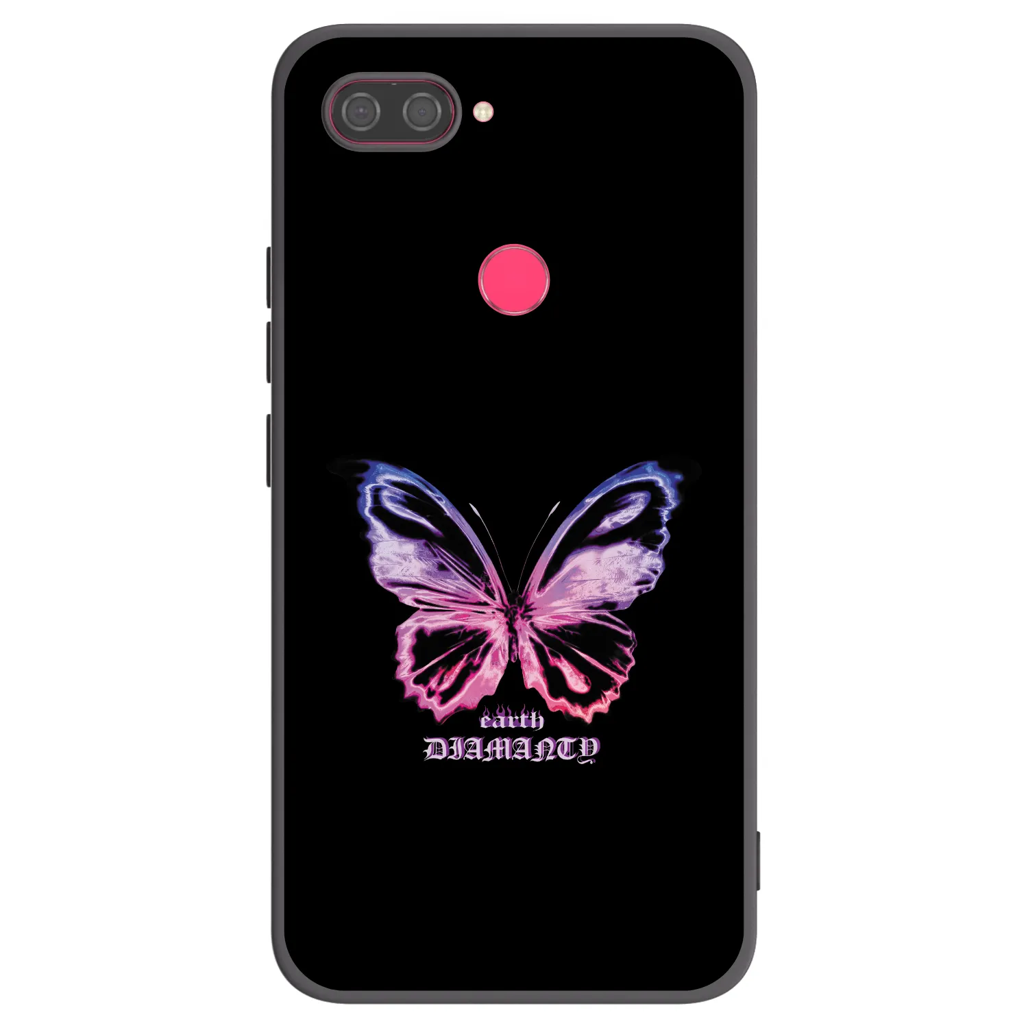 Picasee Xiaomi Mi 8 Lite Hülle - Schwarzes Silikon - Diamanty Purple