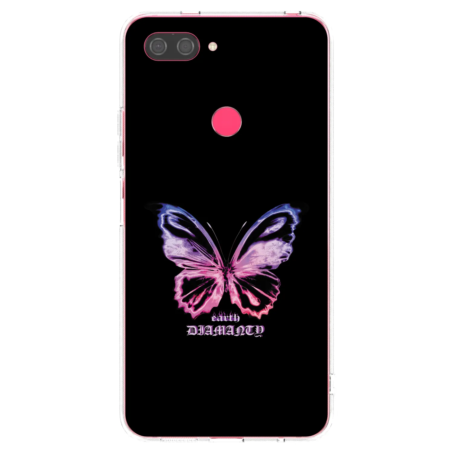 Picasee Xiaomi Mi 8 Lite Hülle - Transparentes Silikon - Diamanty Purple