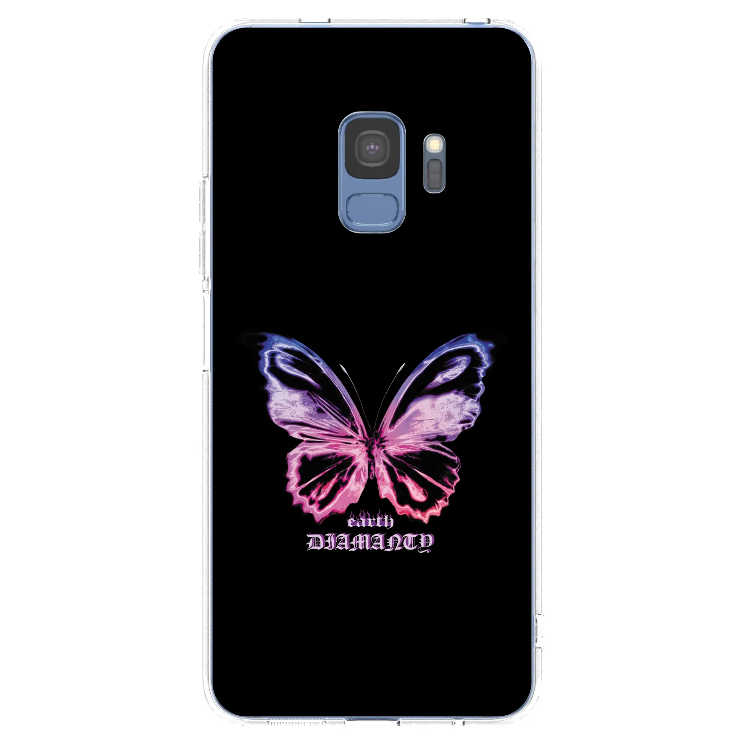 Picasee Samsung Galaxy S9 G960F Hülle - Transparentes Silikon - Diamanty Purple