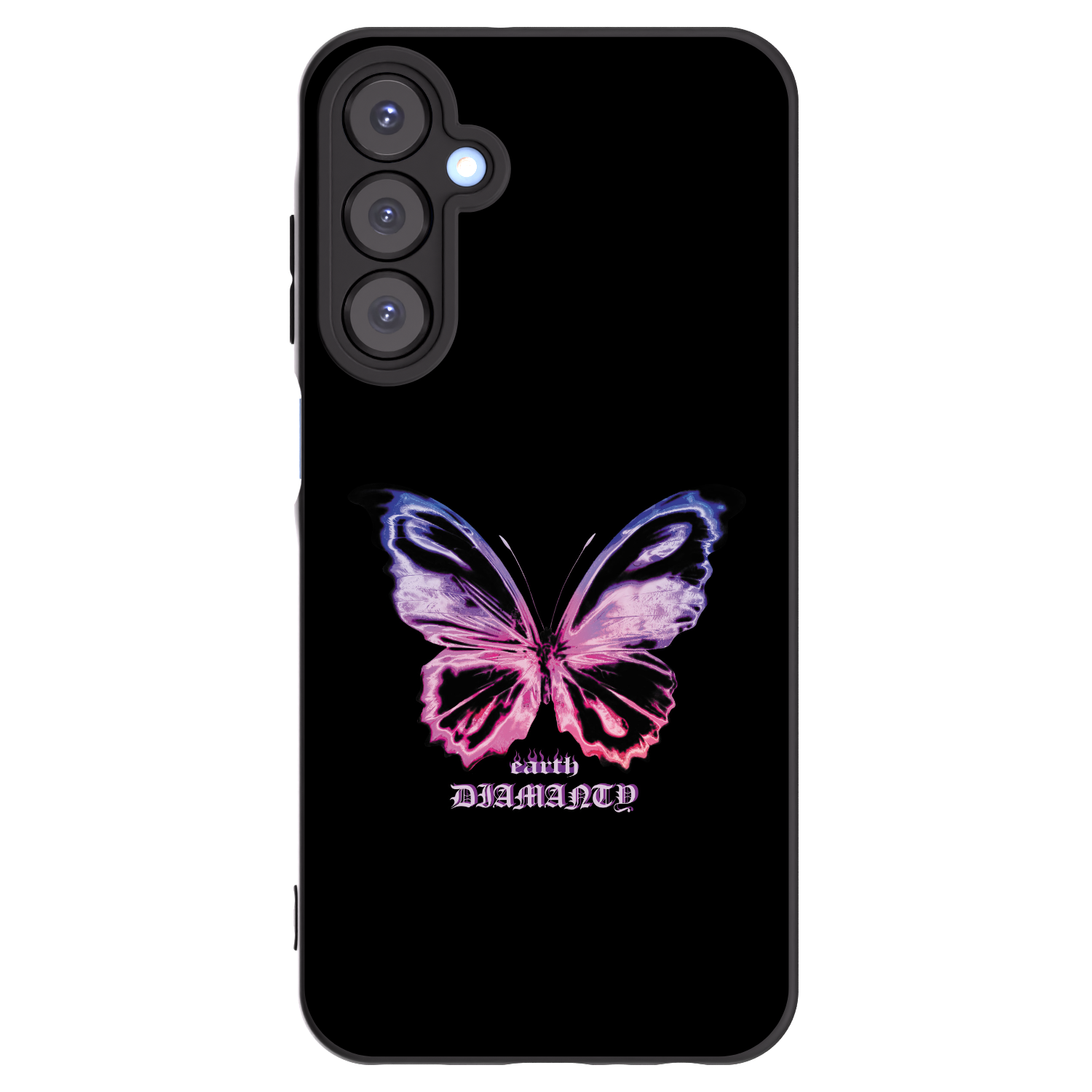 Picasee Samsung Galaxy A25 A256B 5G Hülle - Schwarzes Silikon - Diamanty Purple