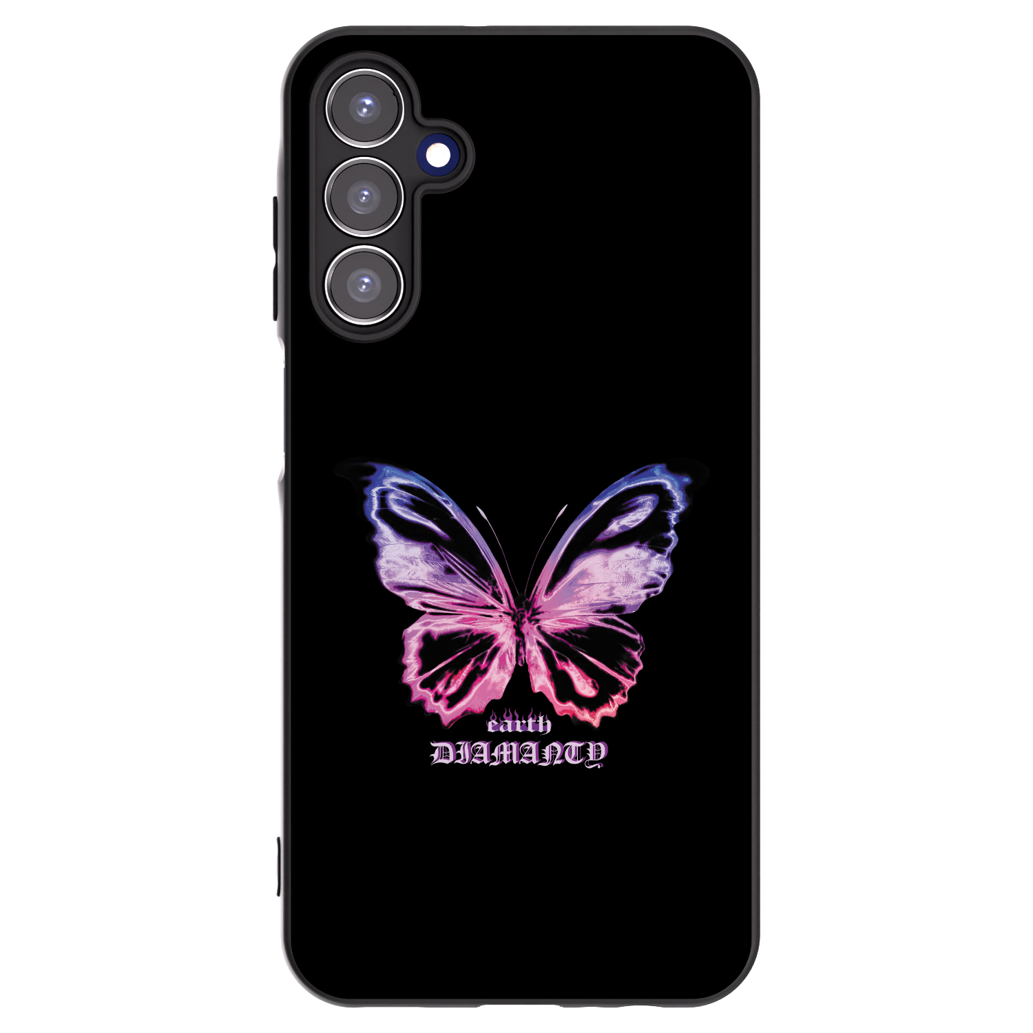 Picasee Samsung Galaxy A15 A155F 4G Hülle - Schwarzes Silikon - Diamanty Purple