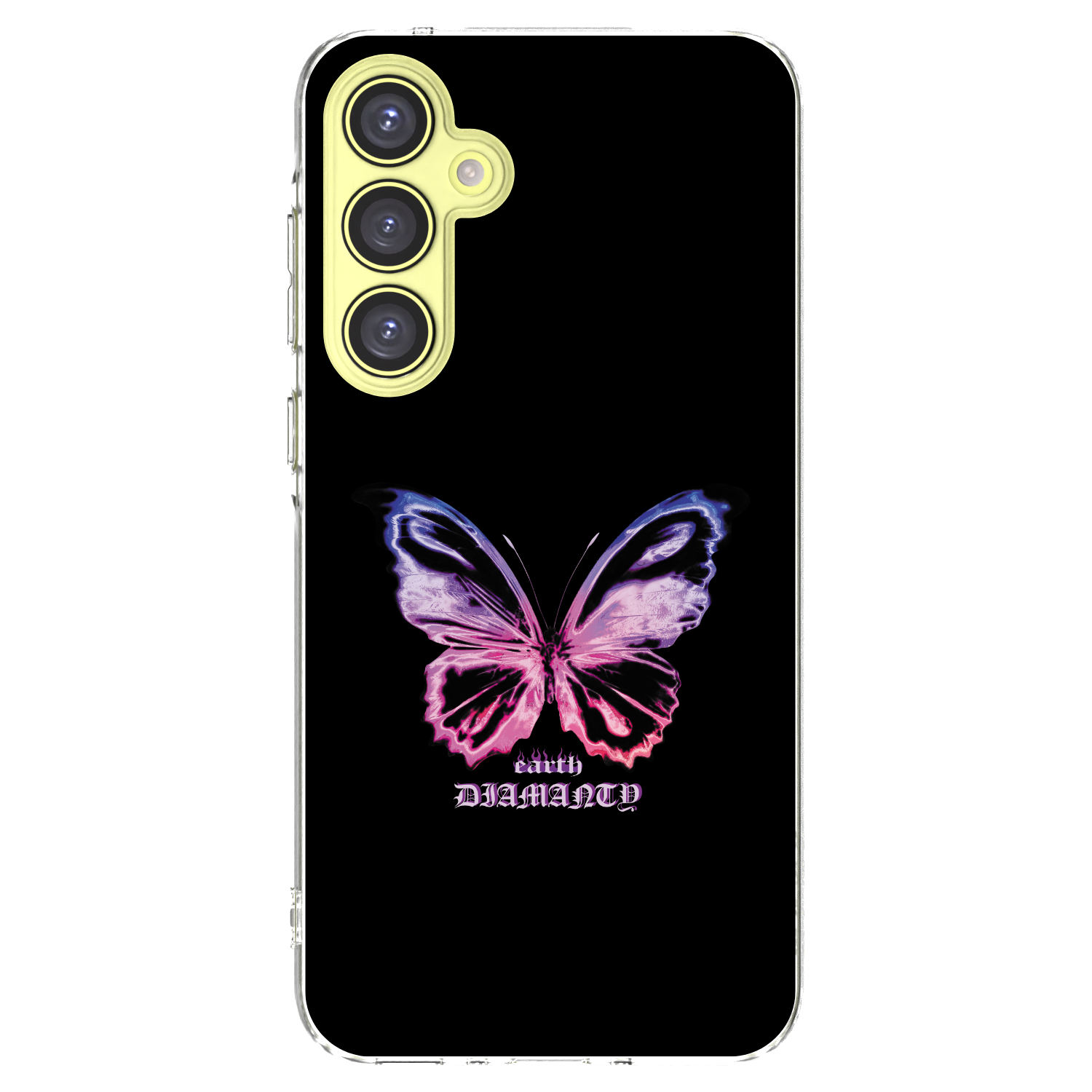 Picasee Samsung Galaxy A35 5G A356B Hülle - Transparentes Silikon - Diamanty Purple