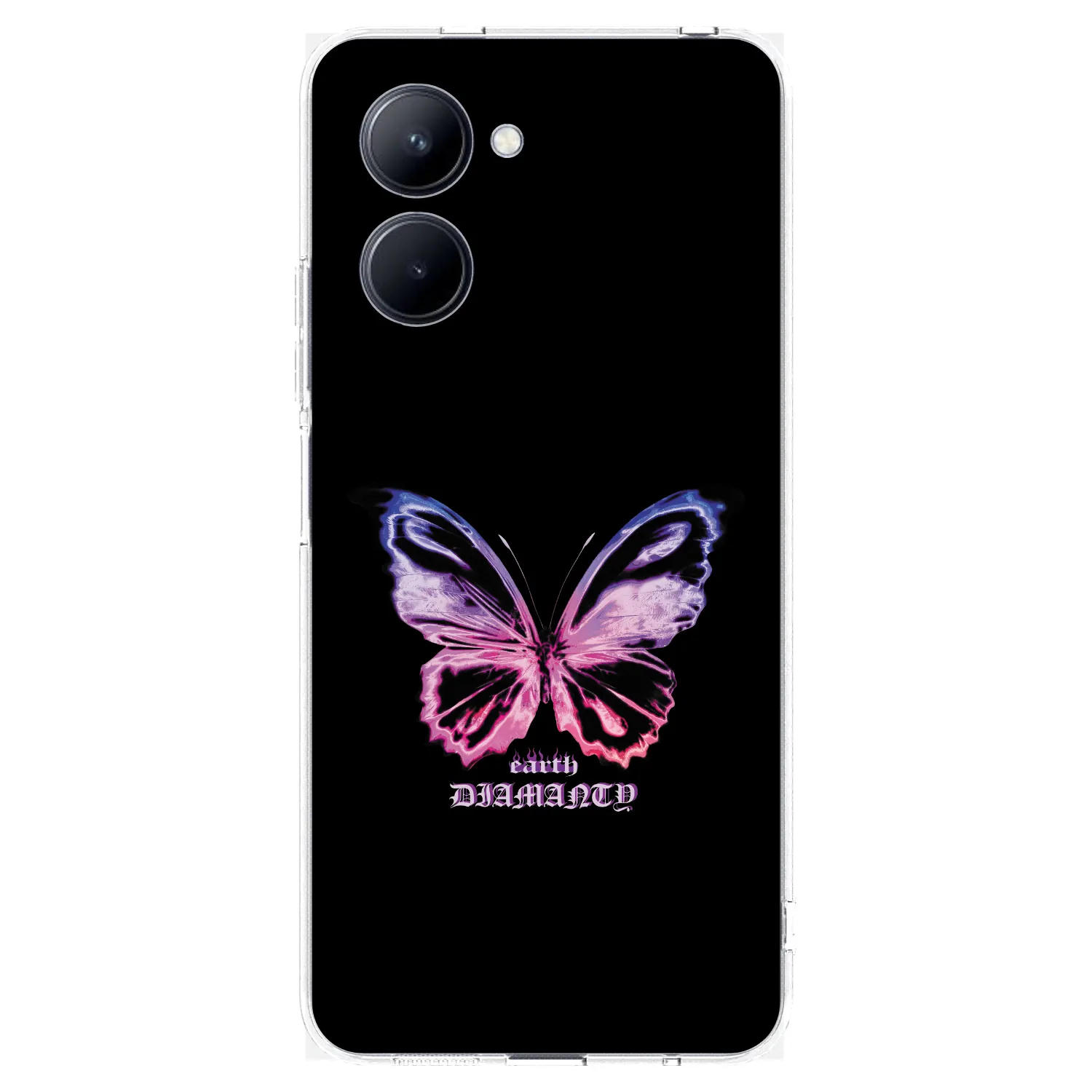 Picasee Realme C33 (2023) Hülle - Transparentes Silikon - Diamanty Purple
