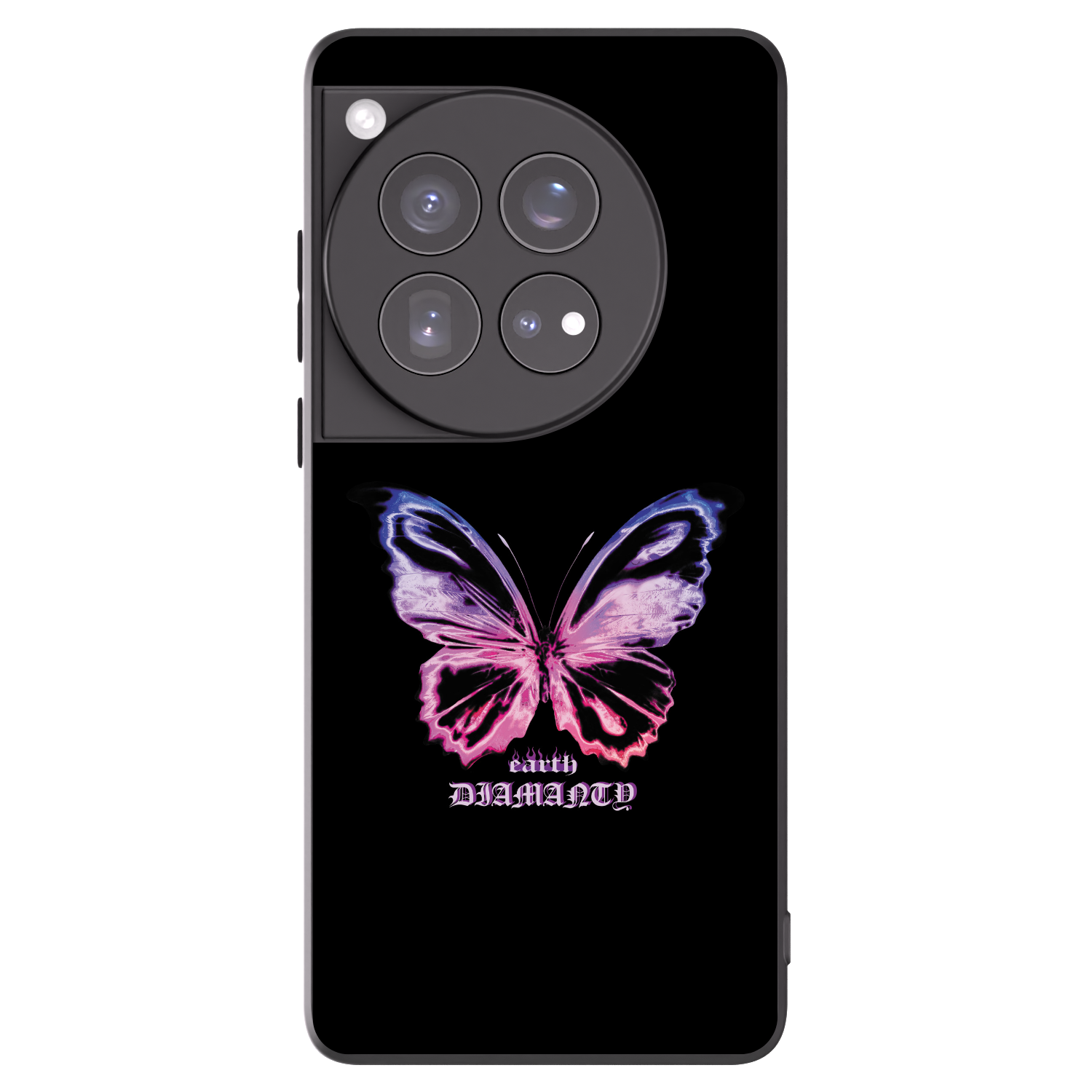 Picasee OnePlus 12 5G Hülle - Schwarzes Silikon - Diamanty Purple