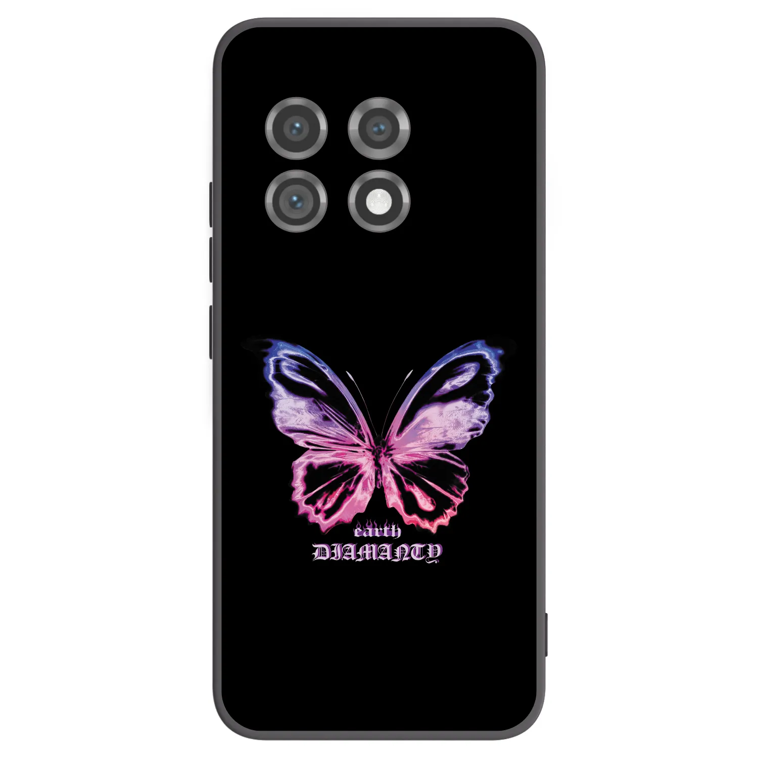 Picasee OnePlus 11 5G Hülle - Schwarzes Silikon - Diamanty Purple