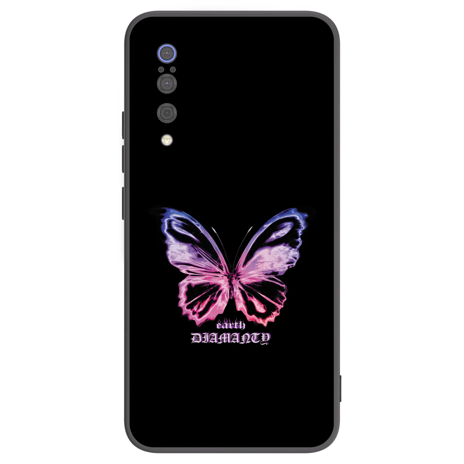 Picasee Xiaomi Mi 9 Hülle - Schwarzes Silikon - Diamanty Purple