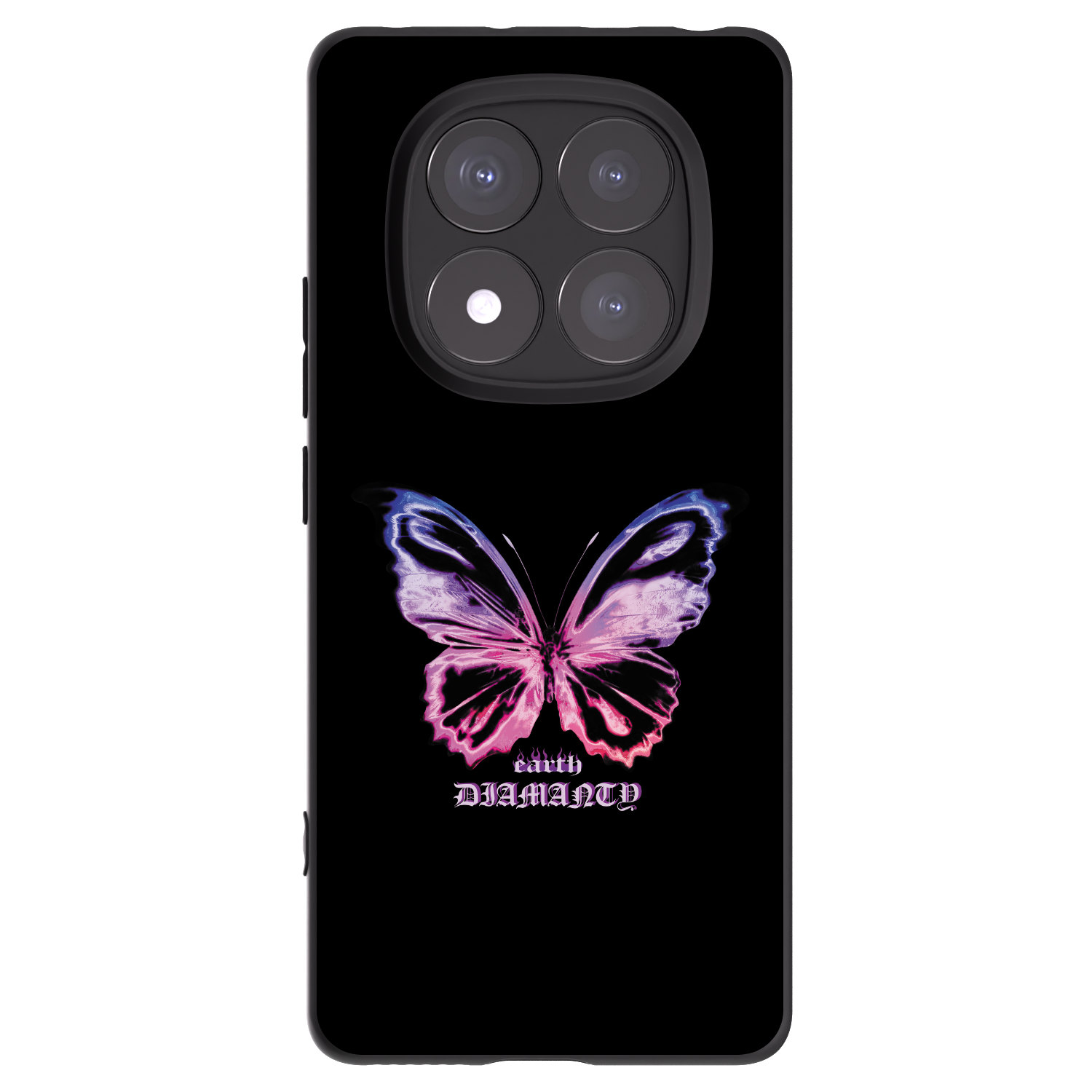 Picasee Xiaomi Redmi Note 14 Pro+ 5G Hülle - Schwarzes Silikon - Diamanty Purple
