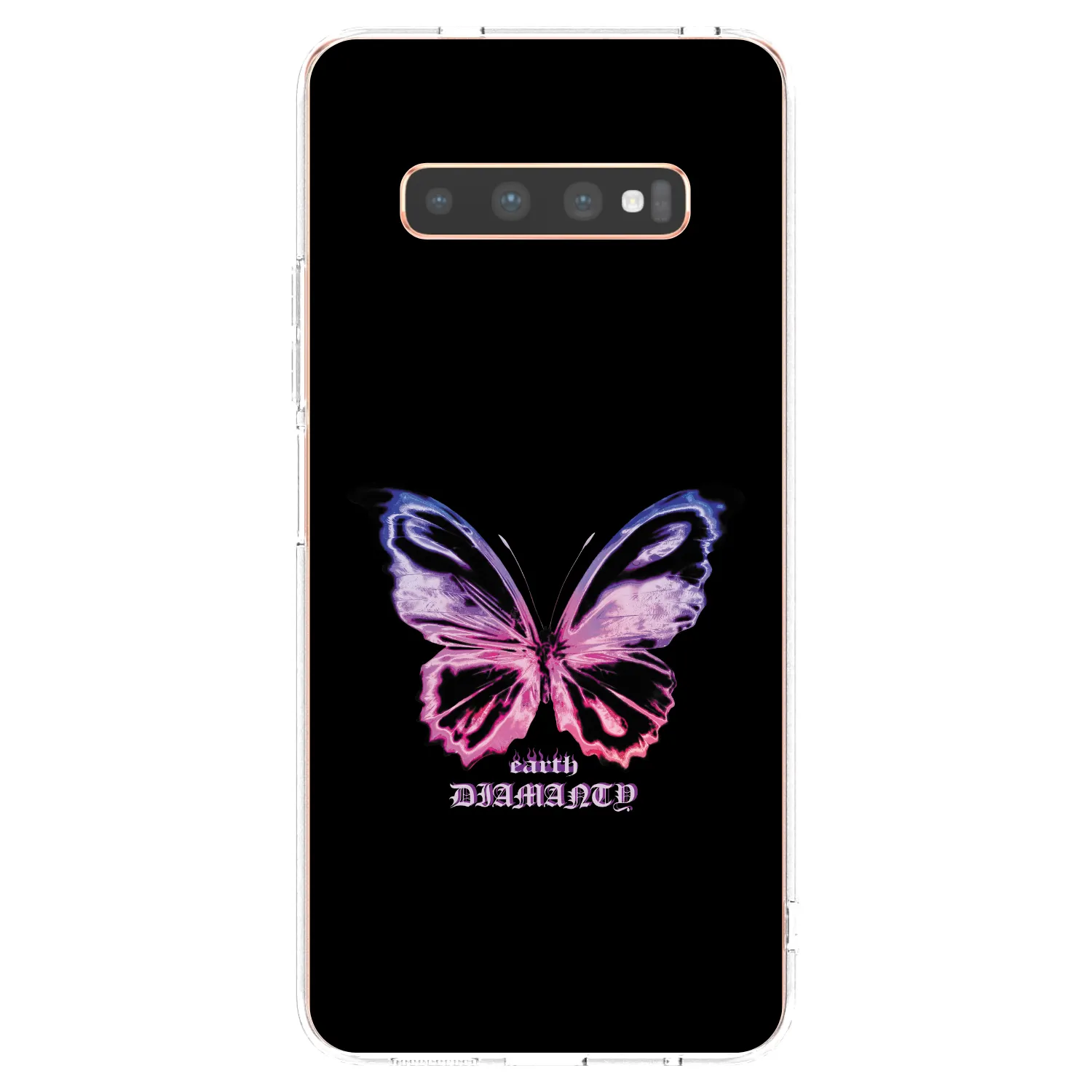 Picasee Samsung Galaxy S10 Plus G975 Hülle - Transparentes Silikon - Diamanty Purple