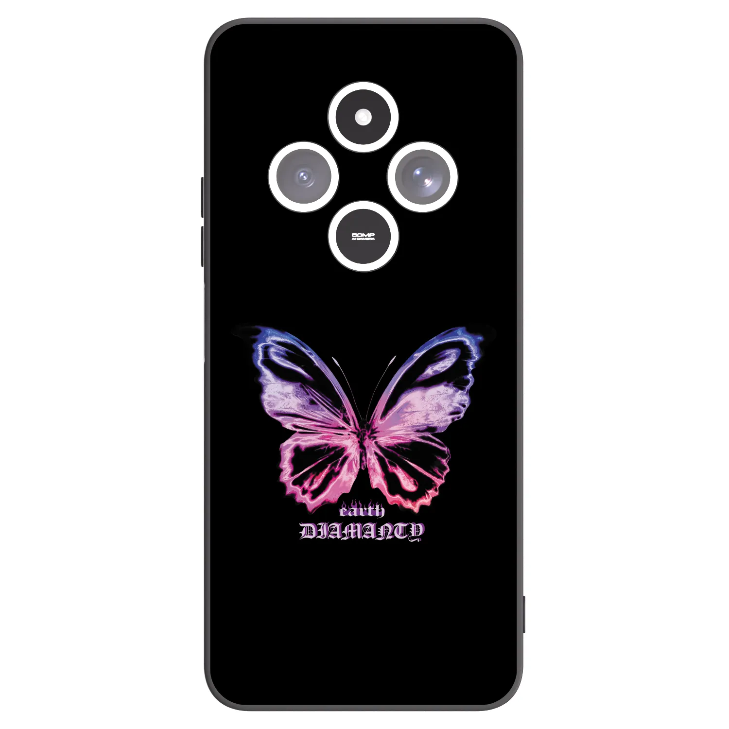 Picasee Xiaomi Redmi 14C Hülle - Schwarzes Silikon - Diamanty Purple
