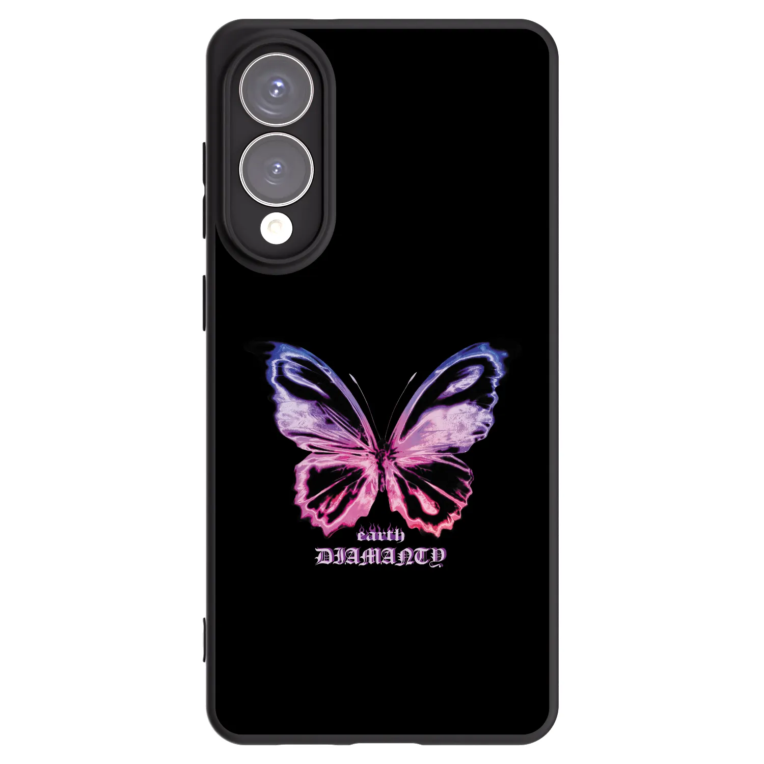 Picasee Samsung Galaxy S25 Edge 5G Hülle - Schwarzes Silikon - Diamanty Purple