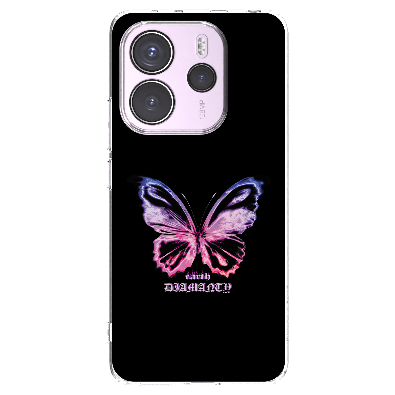 Picasee Xiaomi Redmi Note 14 4G Hülle - Transparentes Silikon - Diamanty Purple