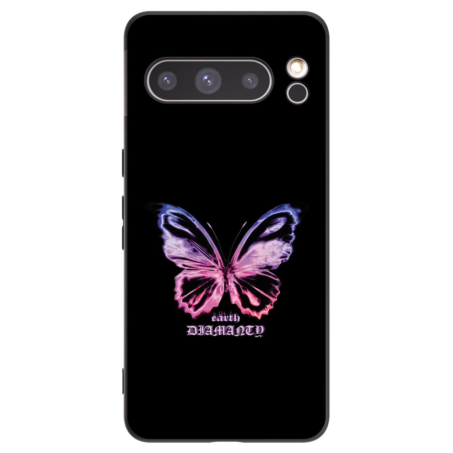 Picasee Google Pixel 8 Pro Hülle - Schwarzes Silikon - Diamanty Purple