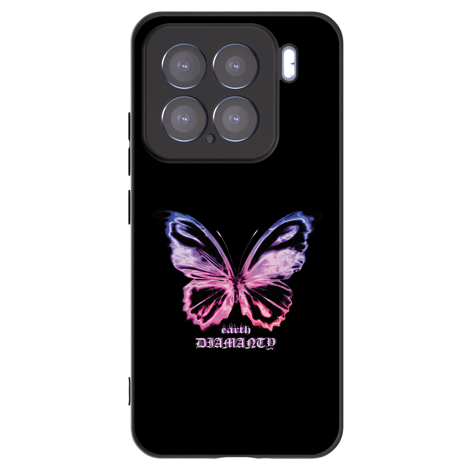 Picasee Xiaomi 15 Hülle - Schwarzes Silikon - Diamanty Purple
