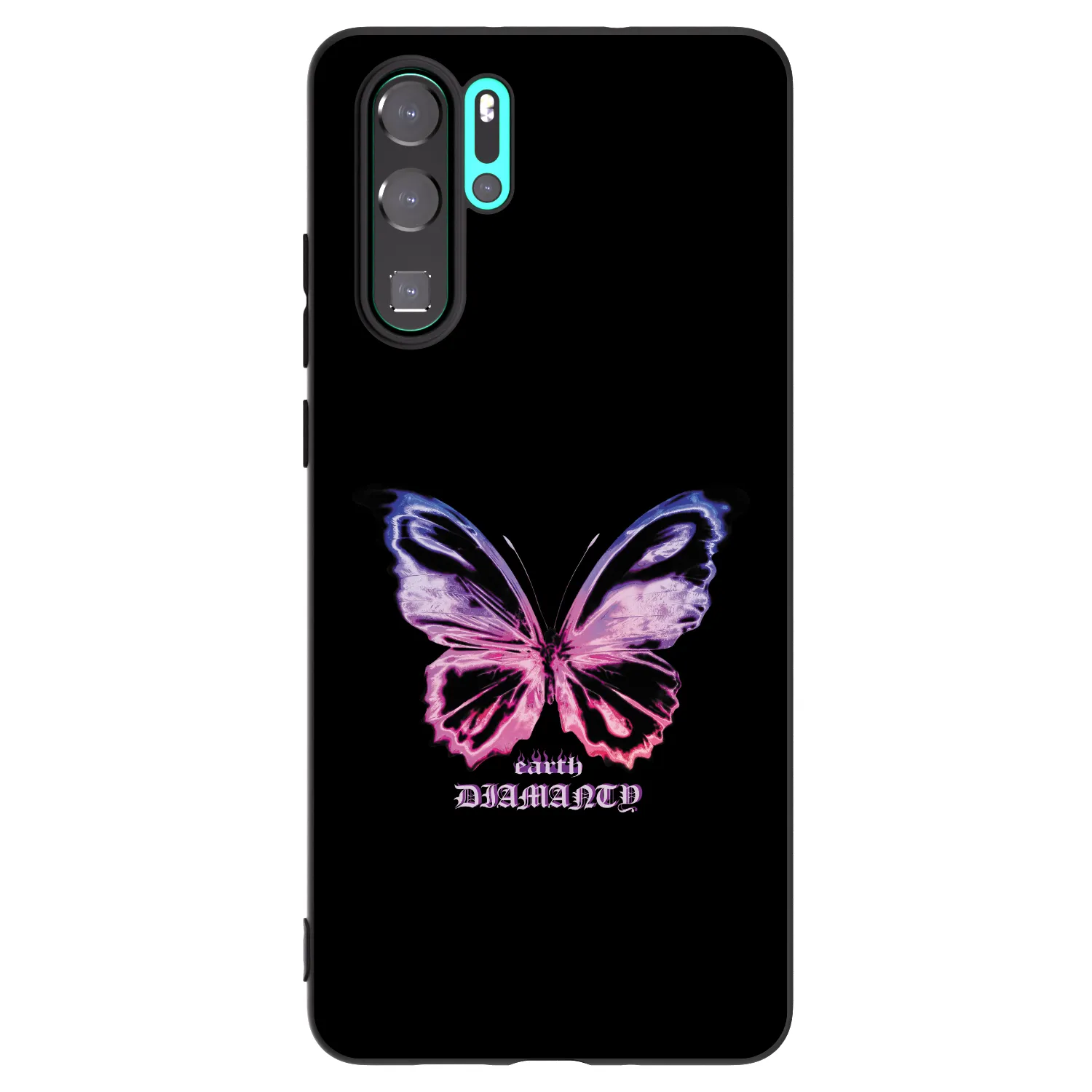 Picasee Huawei P30 Pro Hülle - Schwarzes Silikon - Diamanty Purple