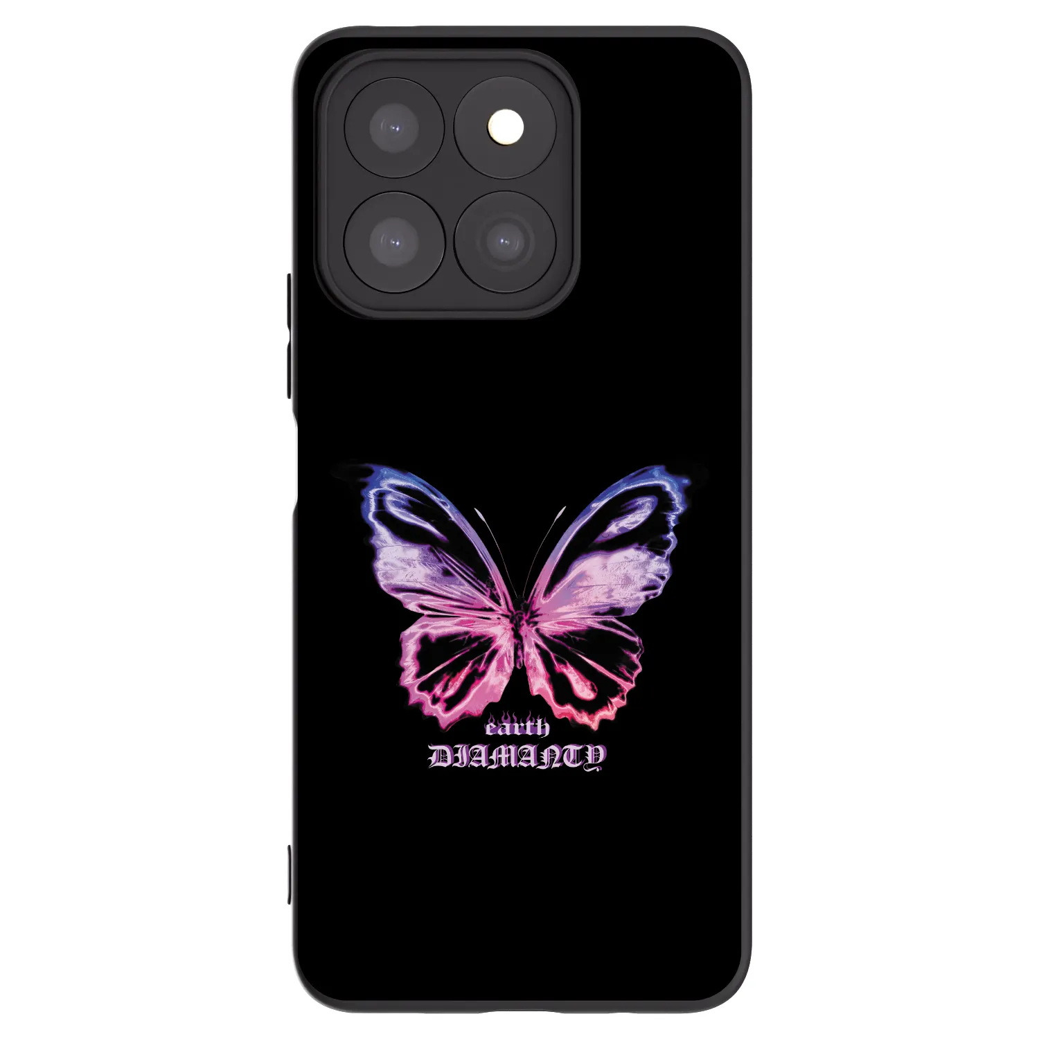 Picasee Honor X8c Hülle - Schwarzes Silikon - Diamanty Purple