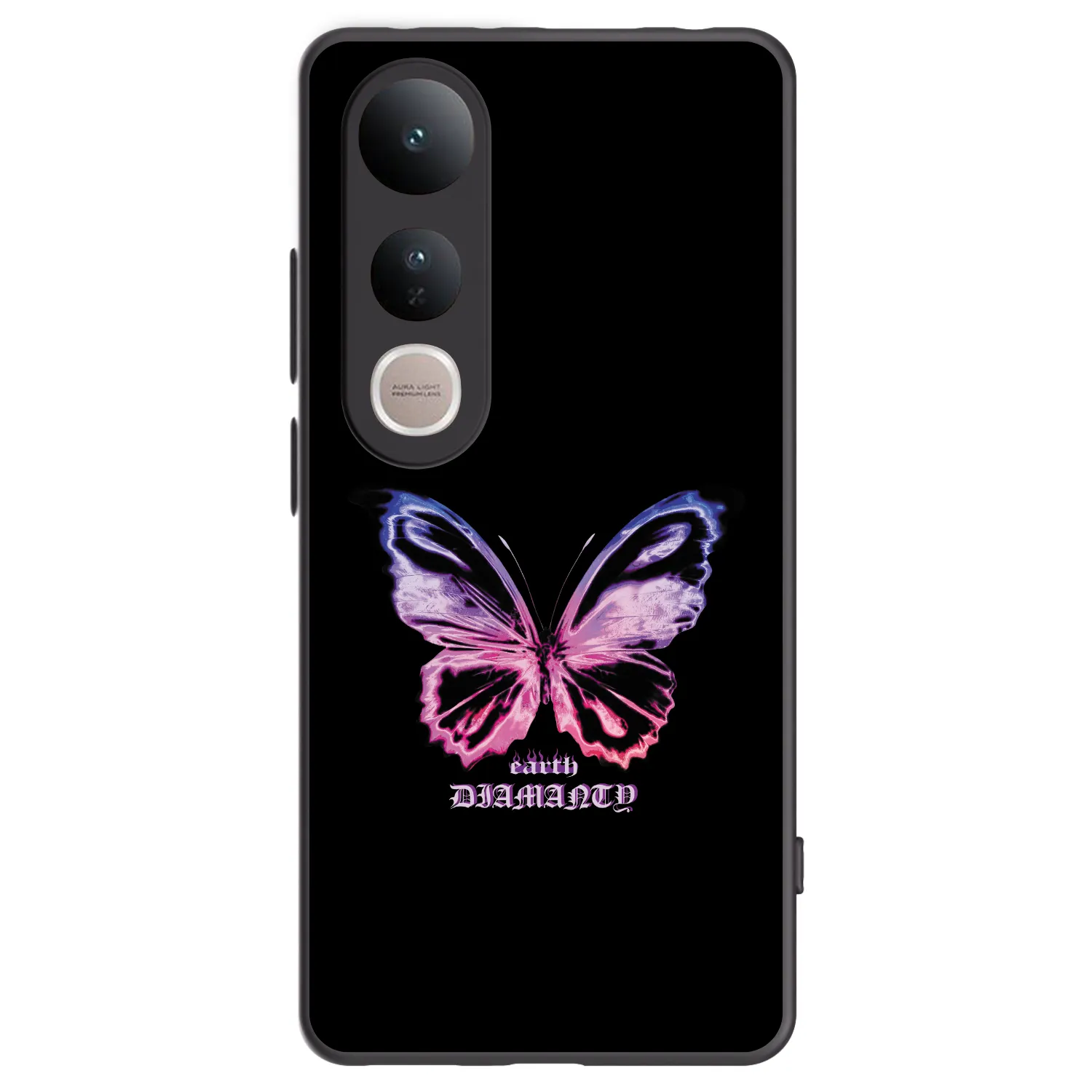Picasee Vivo V50 Lite 5G Hülle - Schwarzes Silikon - Diamanty Purple