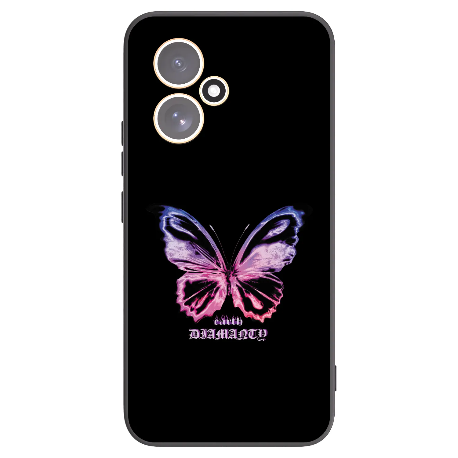 Picasee Honor 400 5G Hülle - Schwarzes Silikon - Diamanty Purple