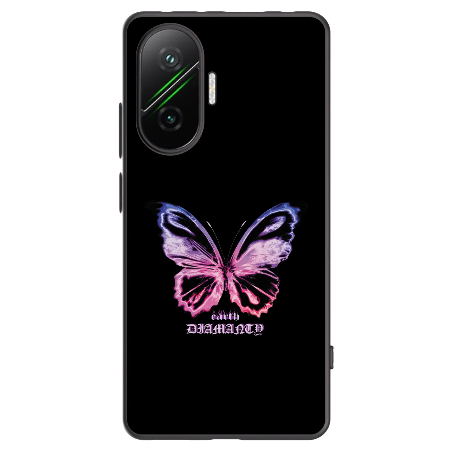 Picasee Xiaomi Poco F7 5G Hülle - Schwarzes Silikon - Diamanty Purple