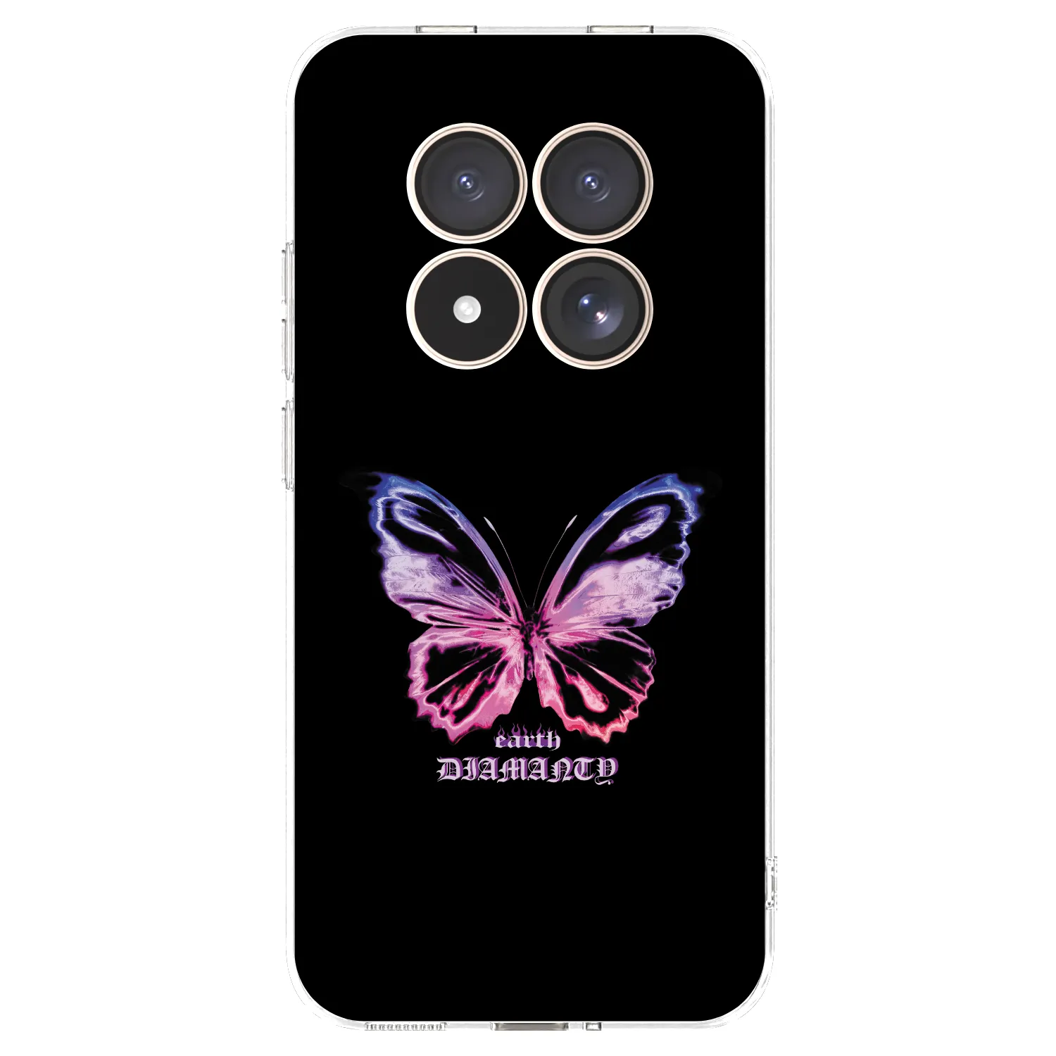 Picasee Xiaomi Redmi Note 15 Pro 4G Hülle - Transparentes Silikon - Diamanty Purple